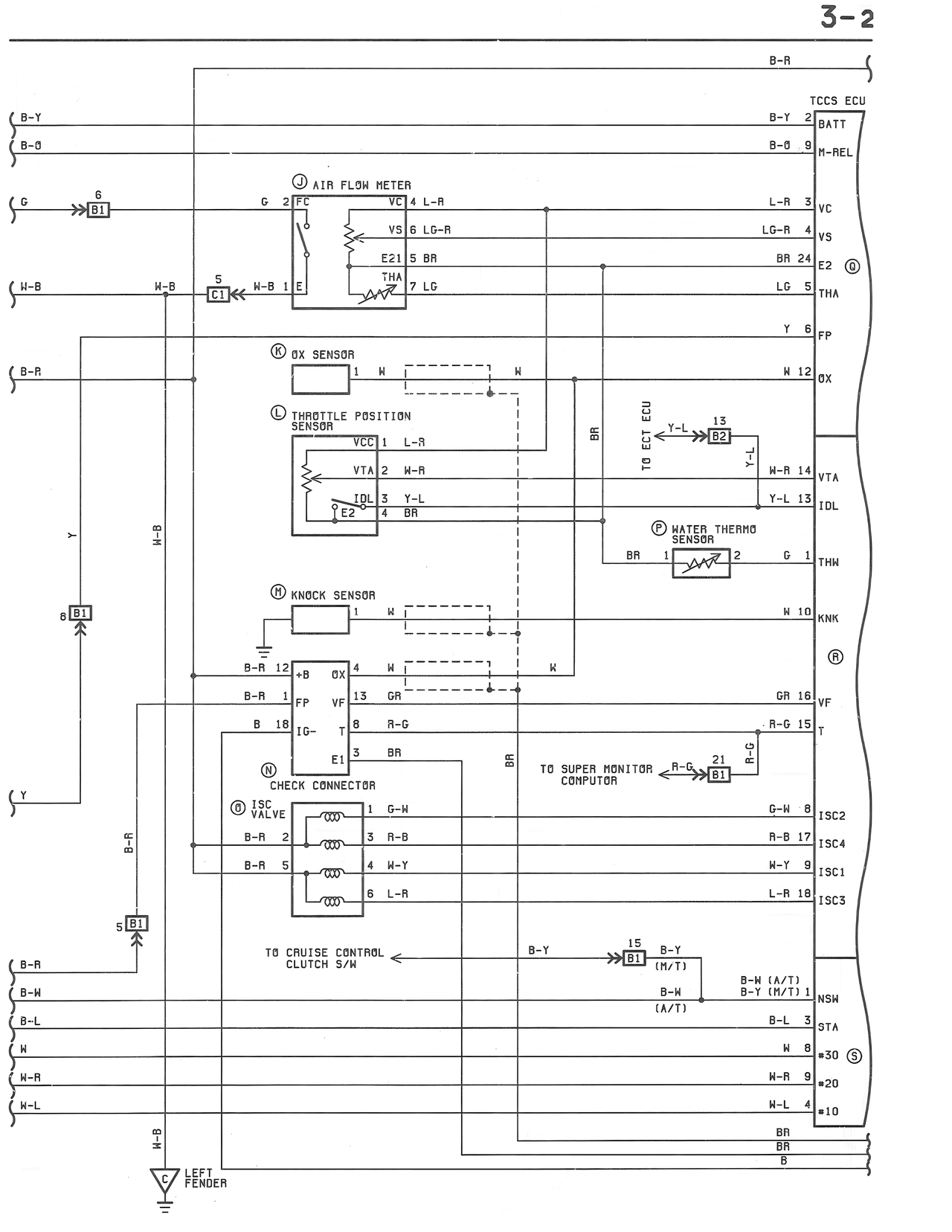 EFI System — MK3 Supra EFI System wiring diagram, page 8