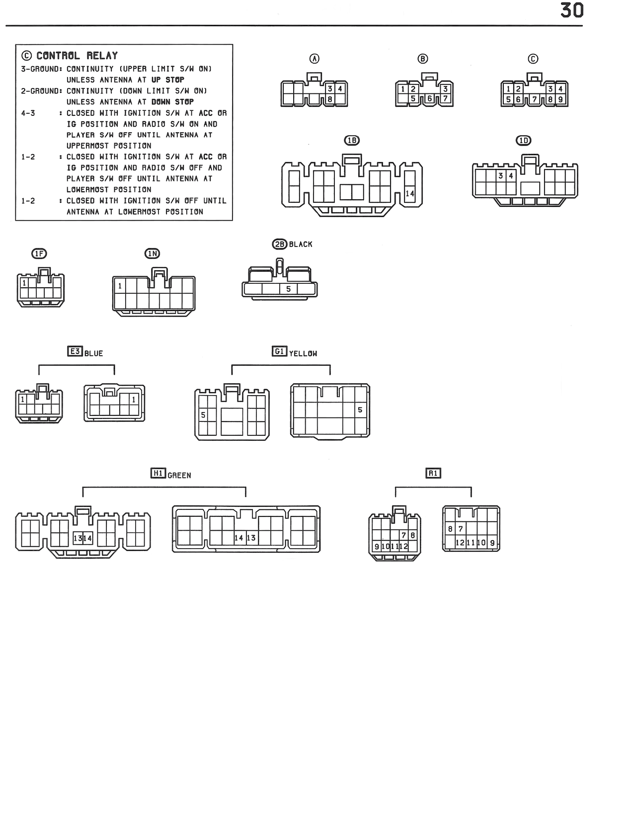 Control Relay — MK3 Supra Auto Antenna wiring diagram, page 2