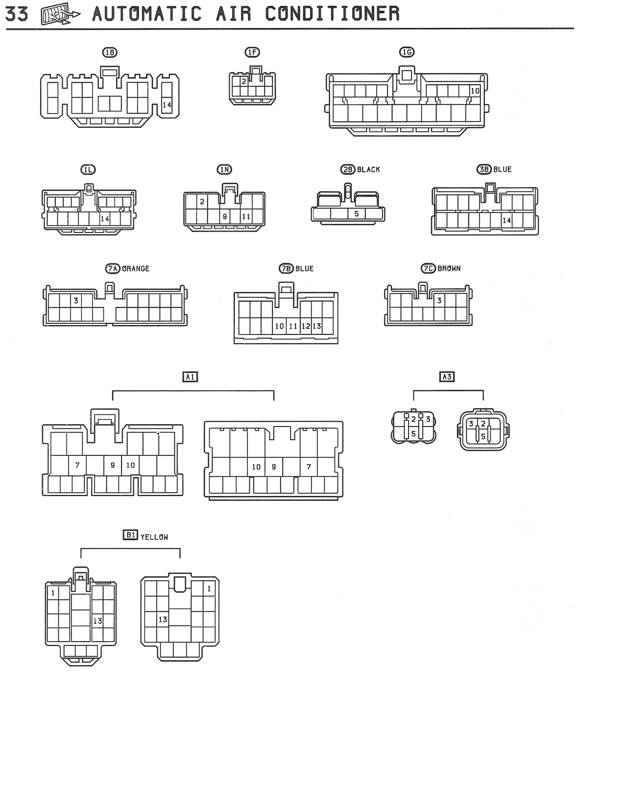 Automatic Air Conditioner — MK3 Supra Automatic Air Conditioner wiring diagram, page 7