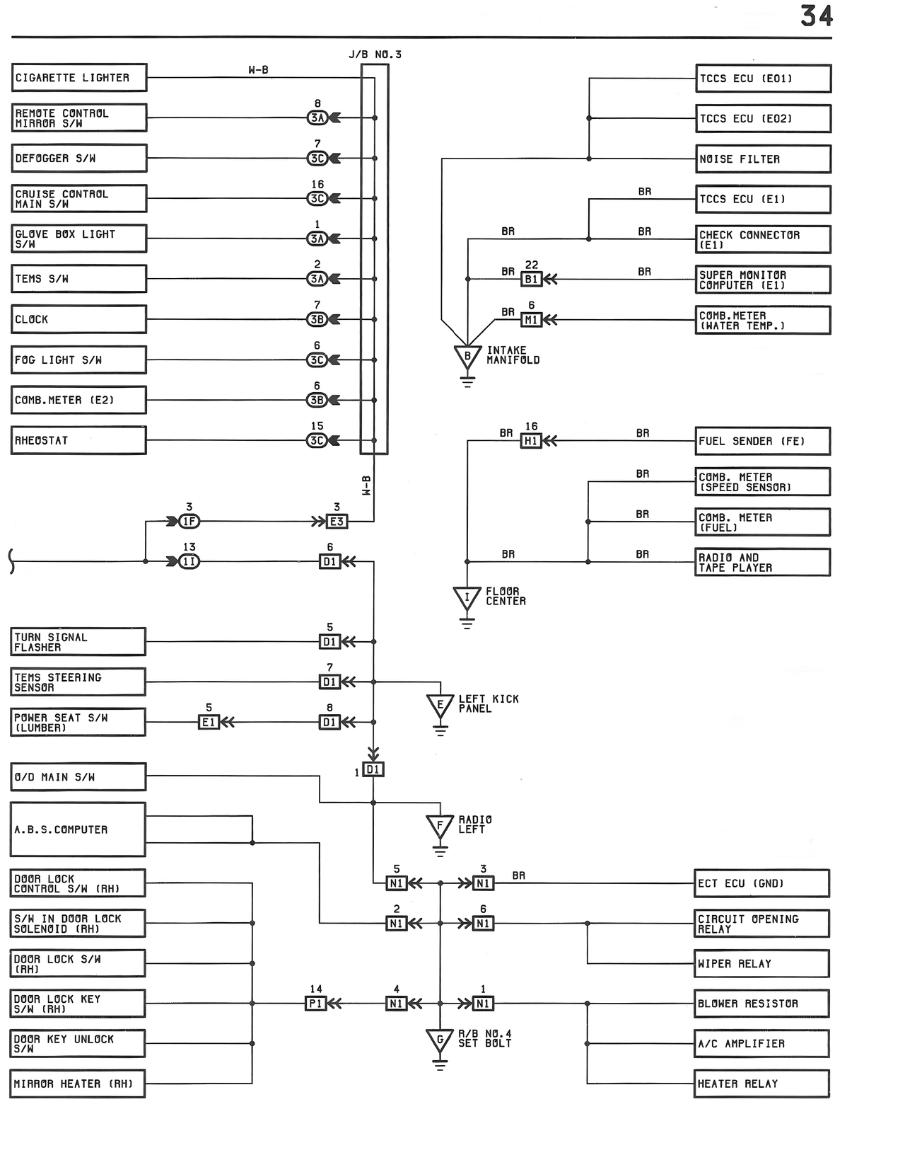 Ground Points — MK3 Supra Ground Points wiring diagram, page 2