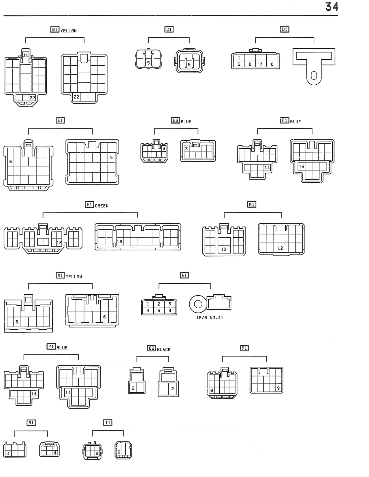 Connector Diagrams — MK3 Supra Ground Points wiring diagram, page 4