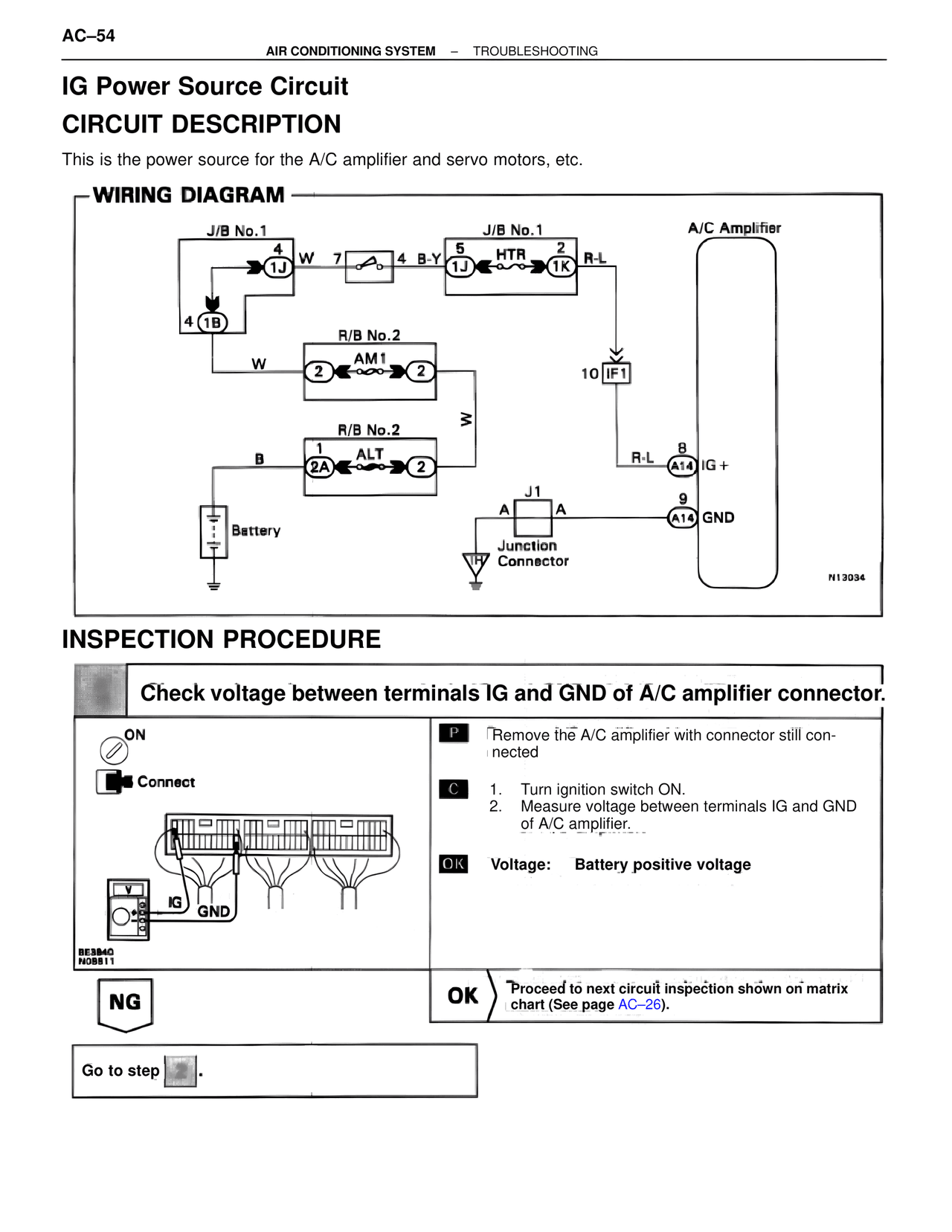 Ig Power Source Circuit — MK4 Supra Air Conditioning, page 54