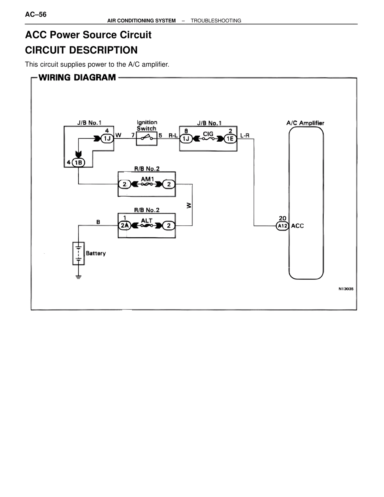 Acc Power Source Circuit Circuit Description — MK4 Supra Air Conditioning, page 56