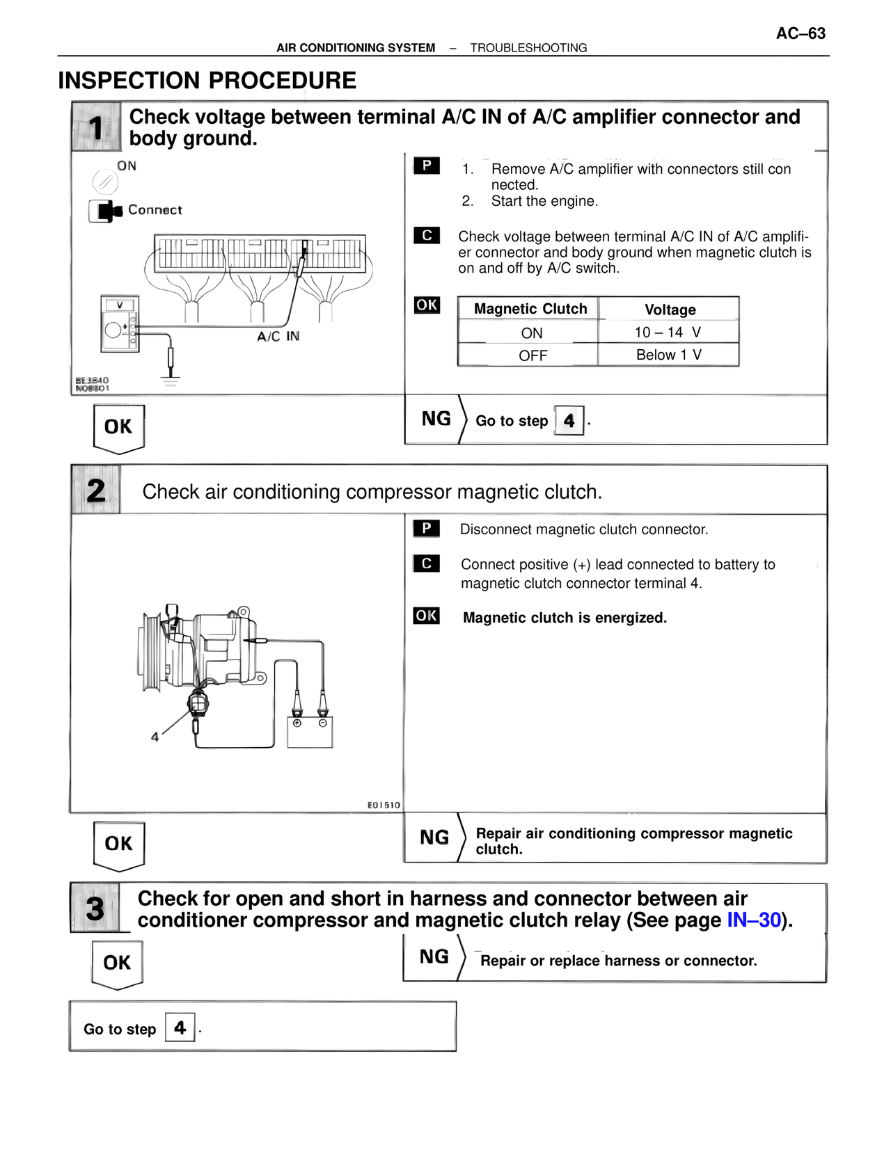 Inspection Procedure — MK4 Supra Air Conditioning, page 63