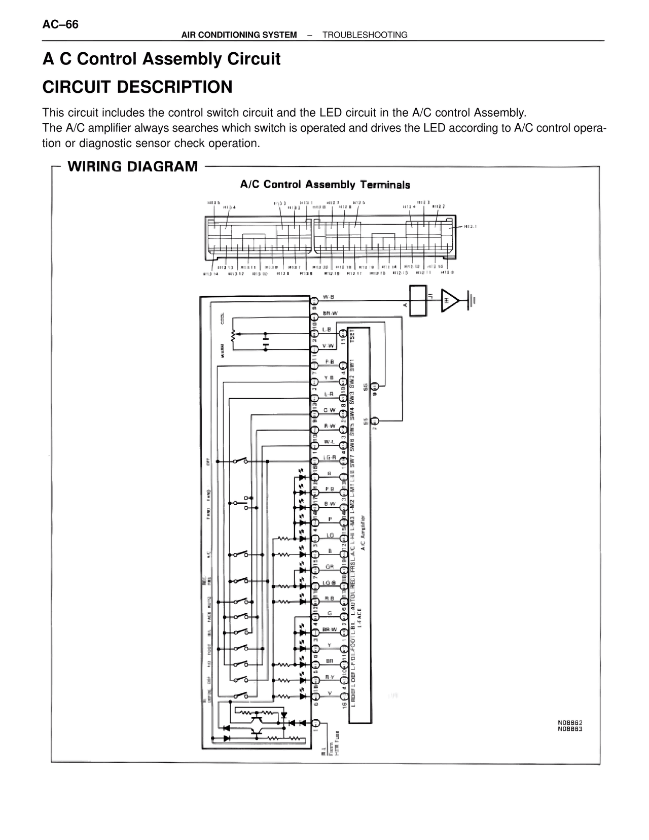 A C Control Assembly Circuit — MK4 Supra Air Conditioning, page 66