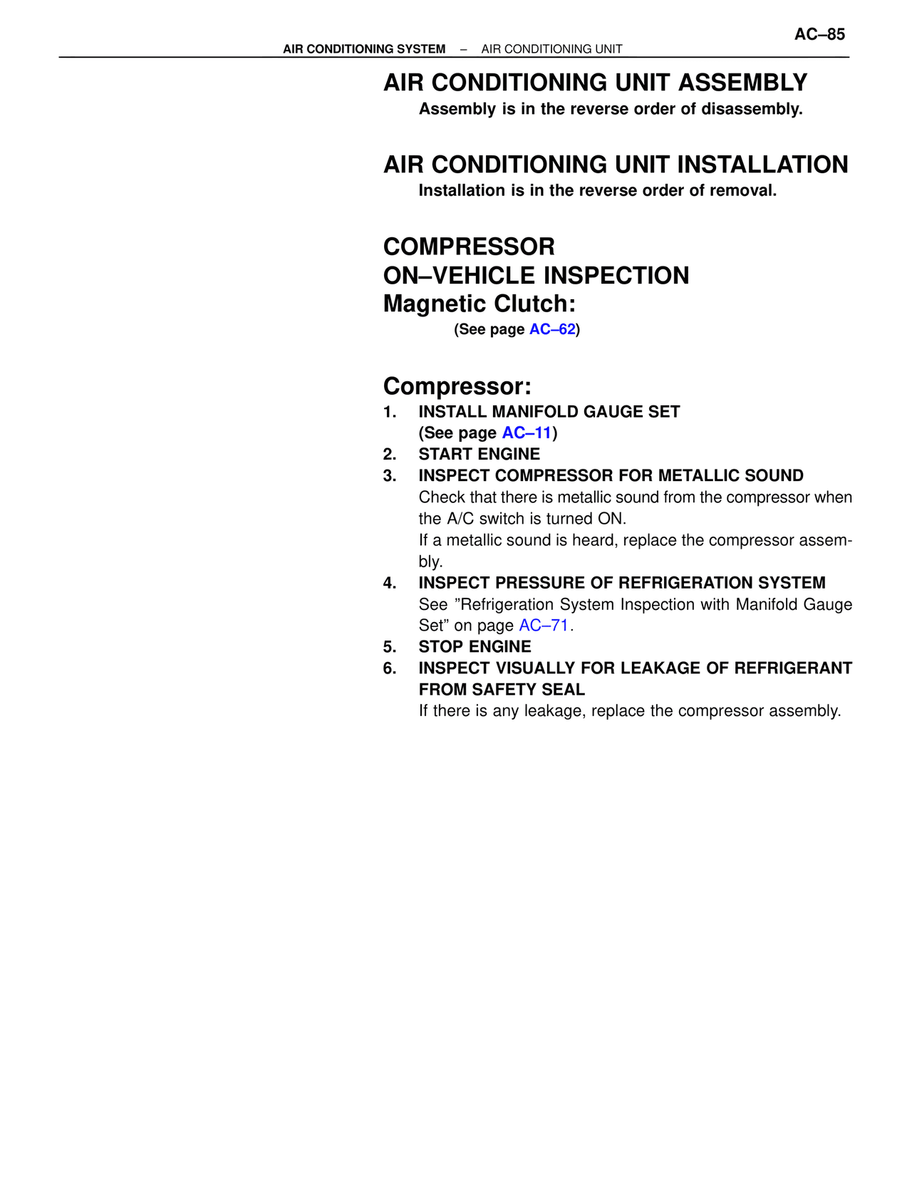 Air Conditioning Unit Assembly — MK4 Supra Air Conditioning, page 85