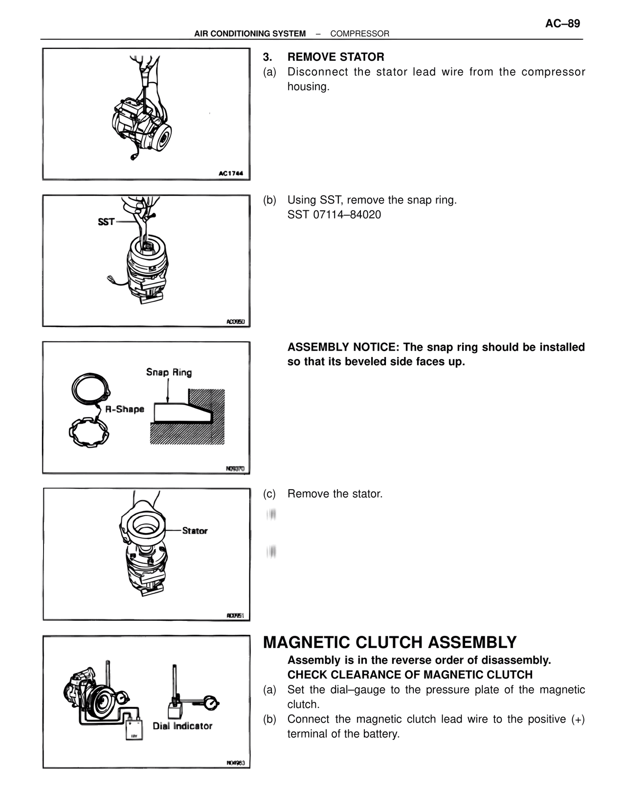 Magnetic Clutch Assembly — MK4 Supra Air Conditioning, page 89
