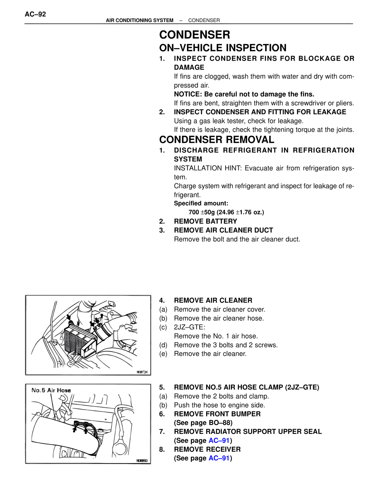 Condenser — MK4 Supra Air Conditioning, page 92