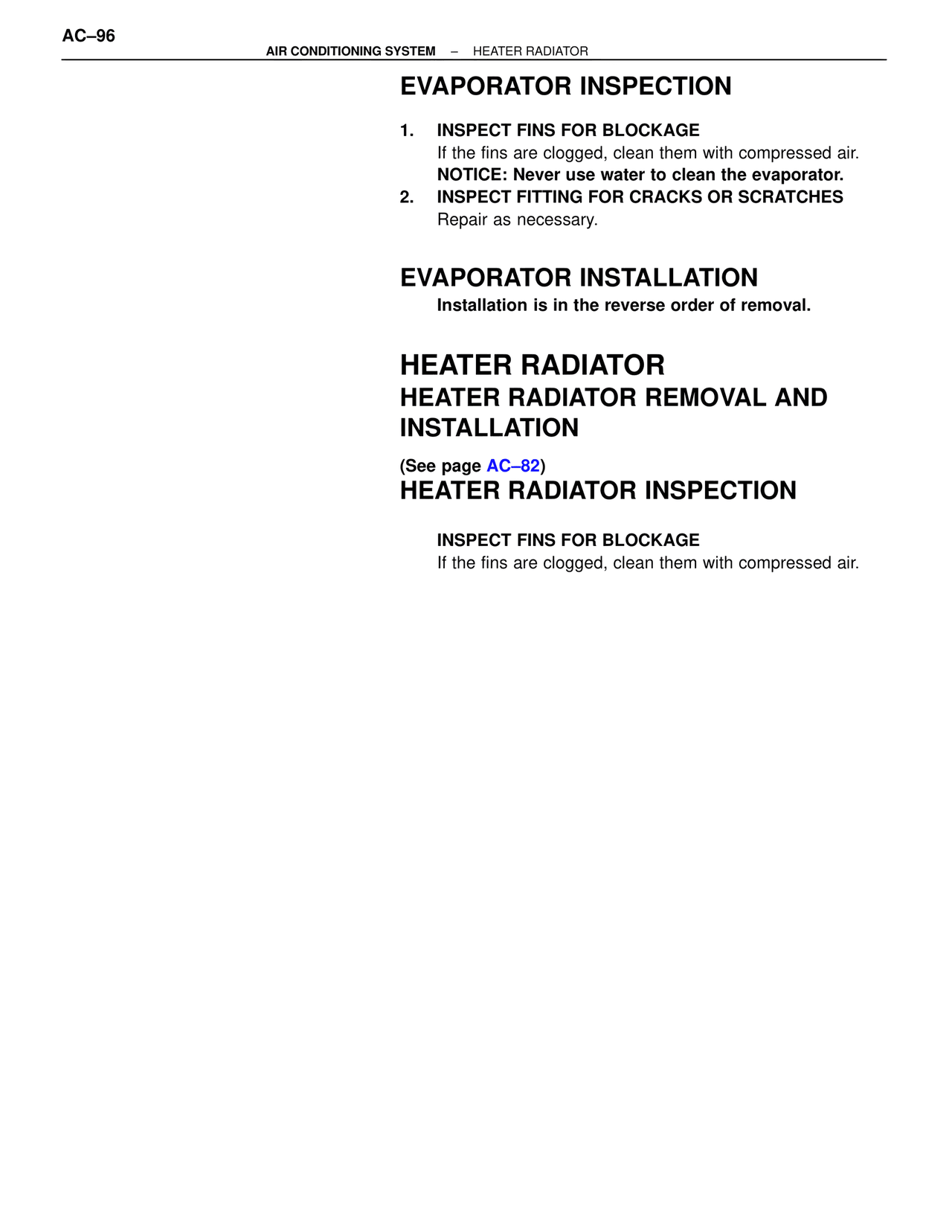 Evaporator Inspection — MK4 Supra Air Conditioning, page 96