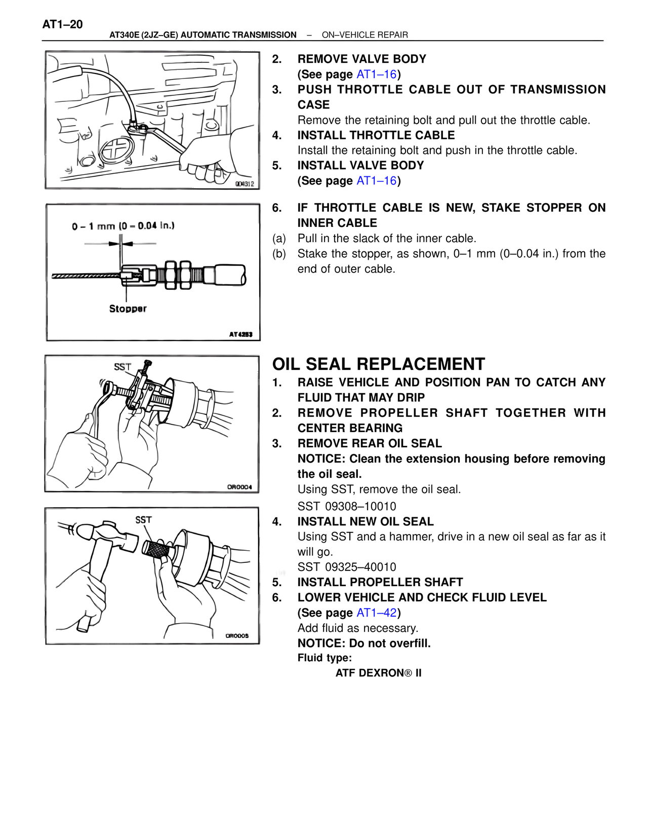 Oil Seal Replacement — MK4 Supra A340 Automatic Trans (GE), page 20