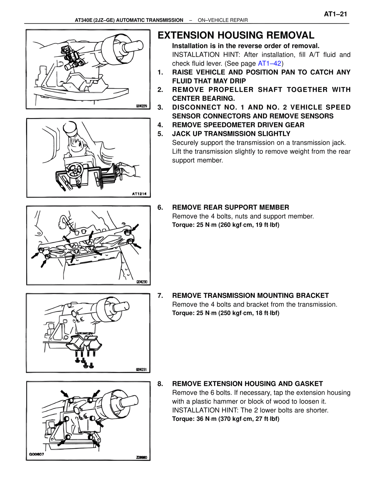 Extension Housing Removal — MK4 Supra A340 Automatic Trans (GE), page 21