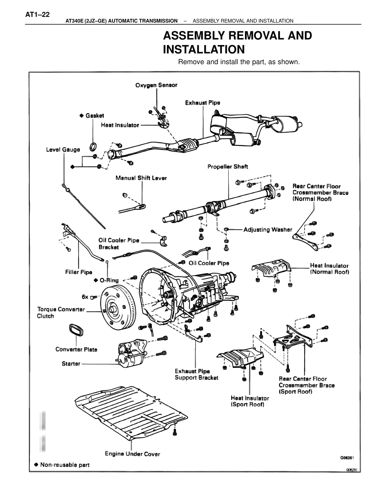 Assembly Removal and Installation — MK4 Supra A340 Automatic Trans (GE), page 22