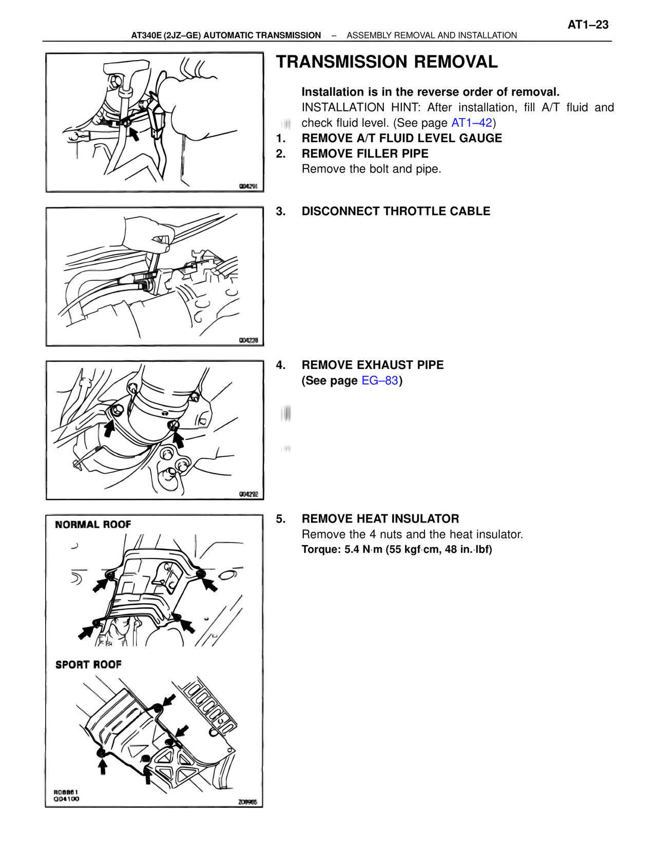 Transmission Removal — MK4 Supra A340 Automatic Trans (GE), page 23