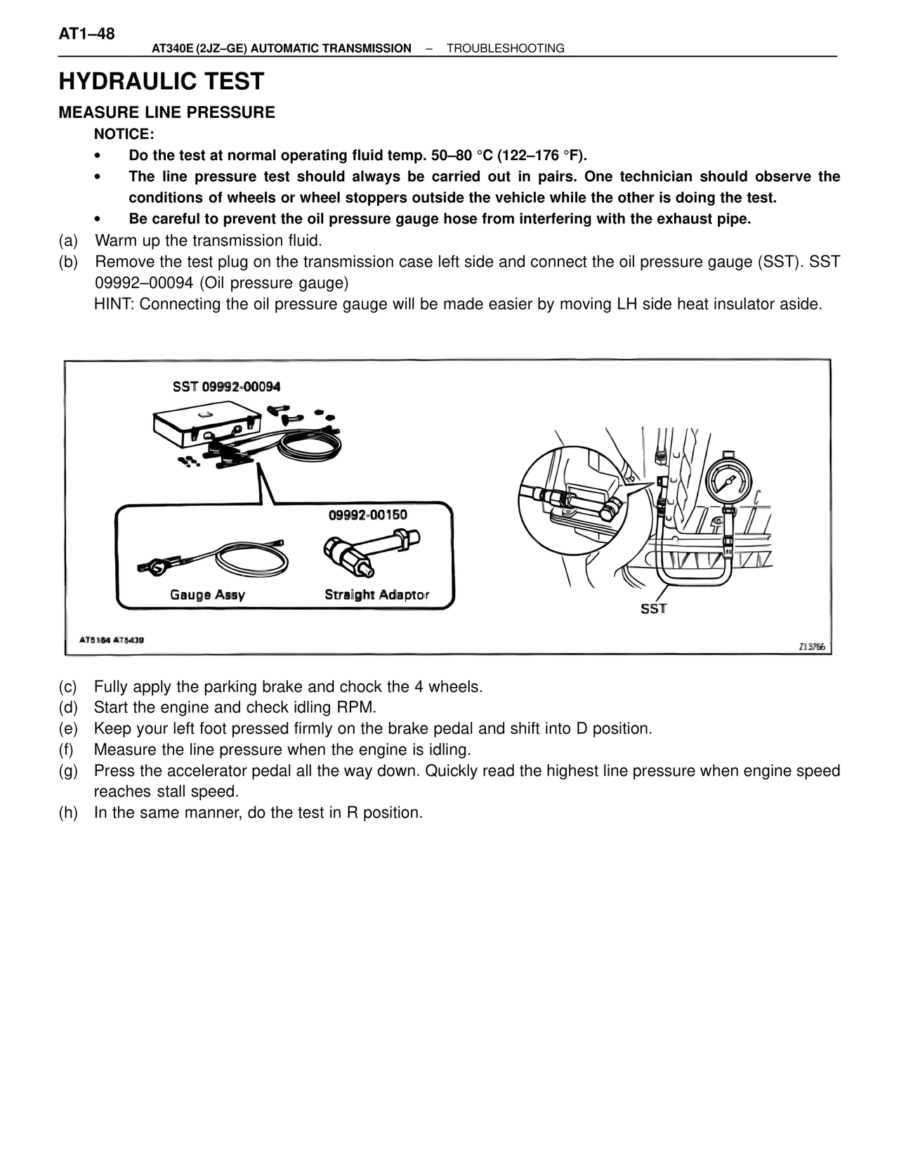 Hydraulic Test — MK4 Supra A340 Automatic Trans (GE), page 48