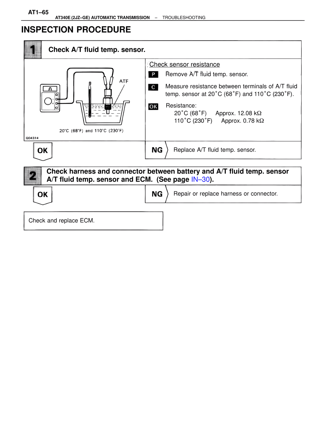 Inspection Procedure — MK4 Supra A340 Automatic Trans (GE), page 65
