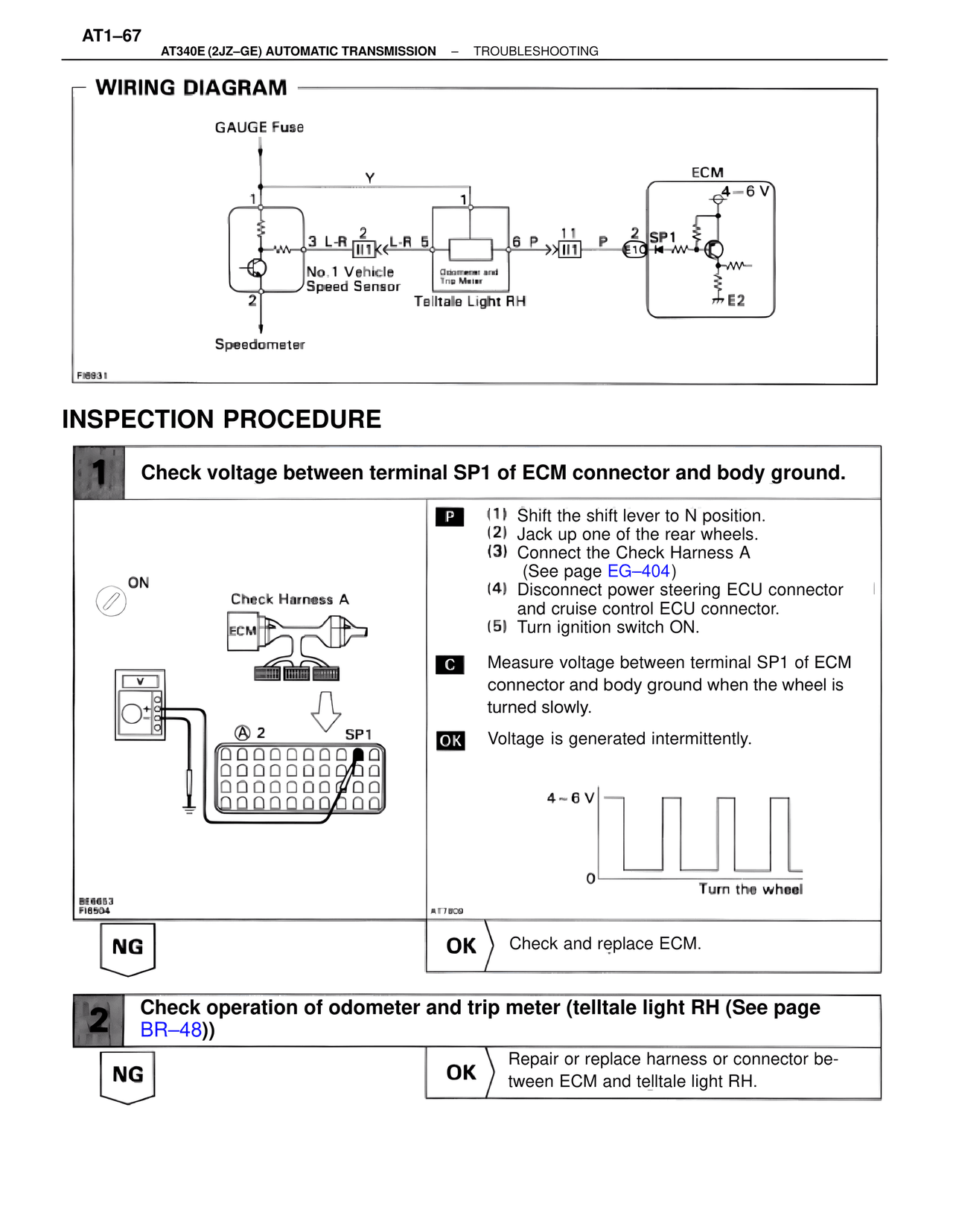 Inspection Procedure — MK4 Supra A340 Automatic Trans (GE), page 67
