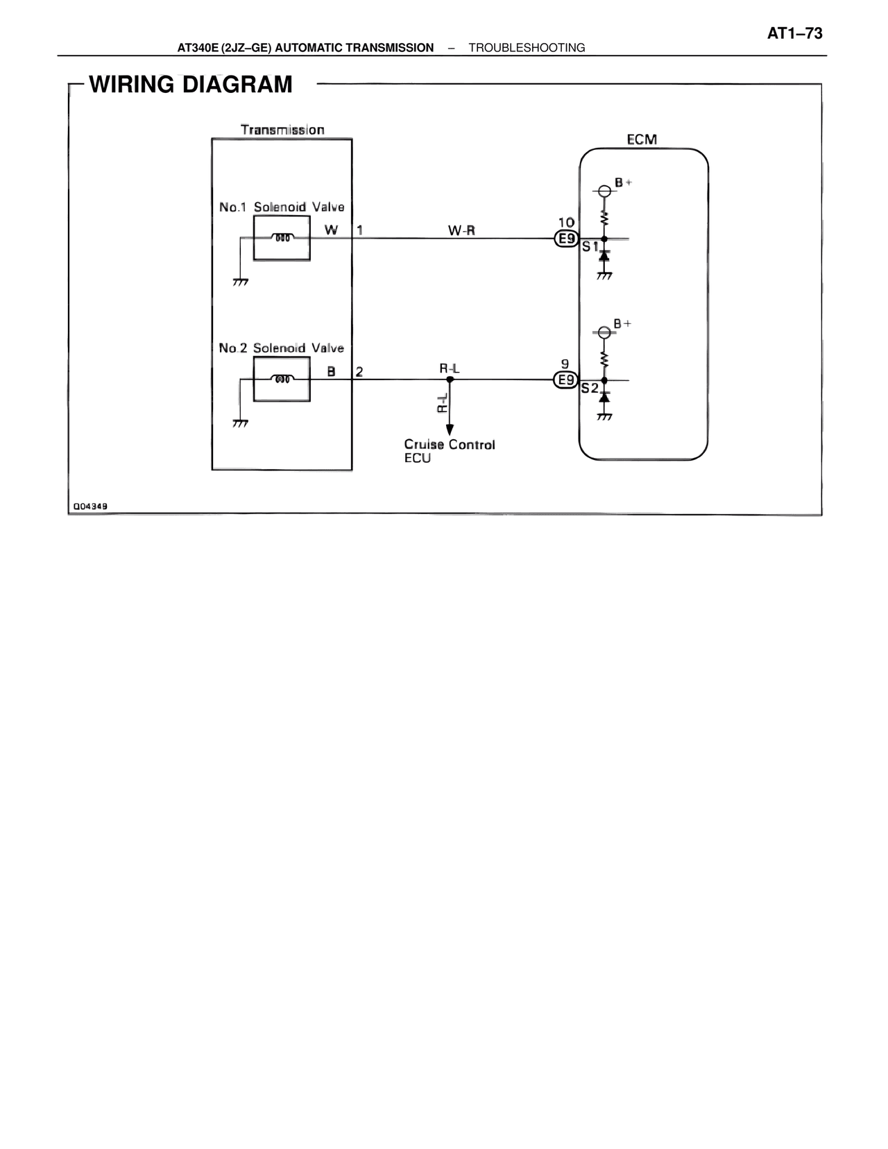 Wiring Diagram — MK4 Supra A340 Automatic Trans (GE), page 73