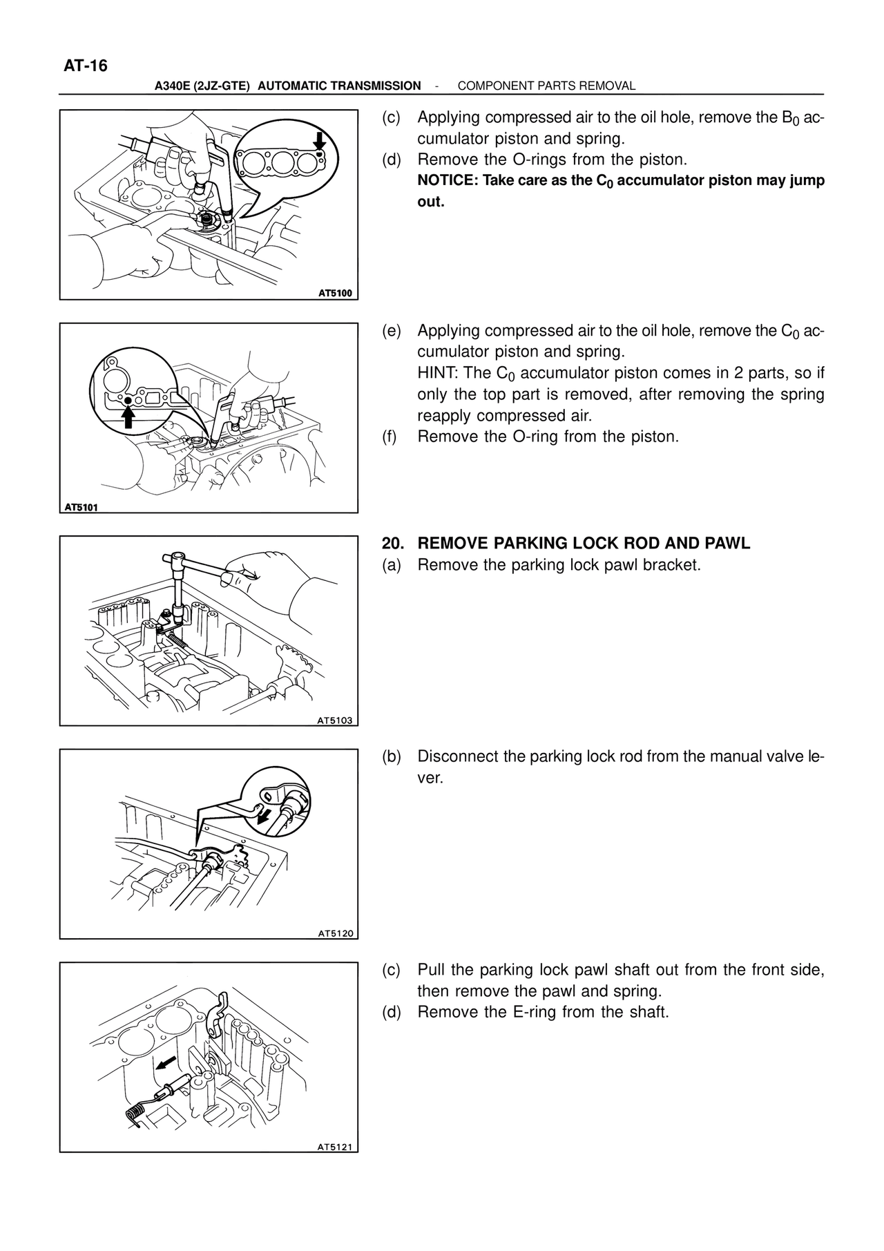 Remove Parking Lock Rod and Pawl — MK4 Supra ATM Unit Repair, page 53