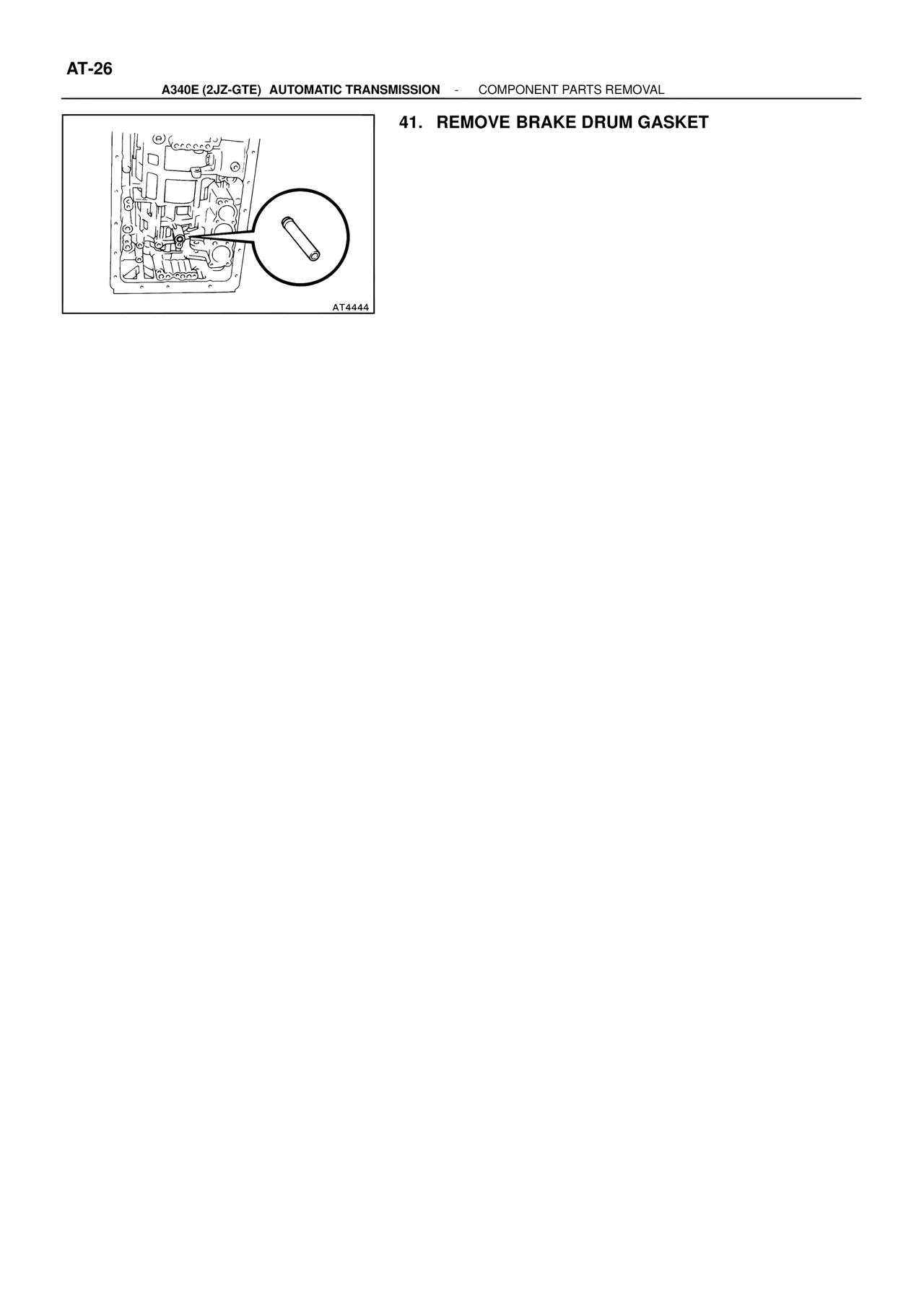 Remove Brake Drum Gasket — MK4 Supra ATM Unit Repair, page 63