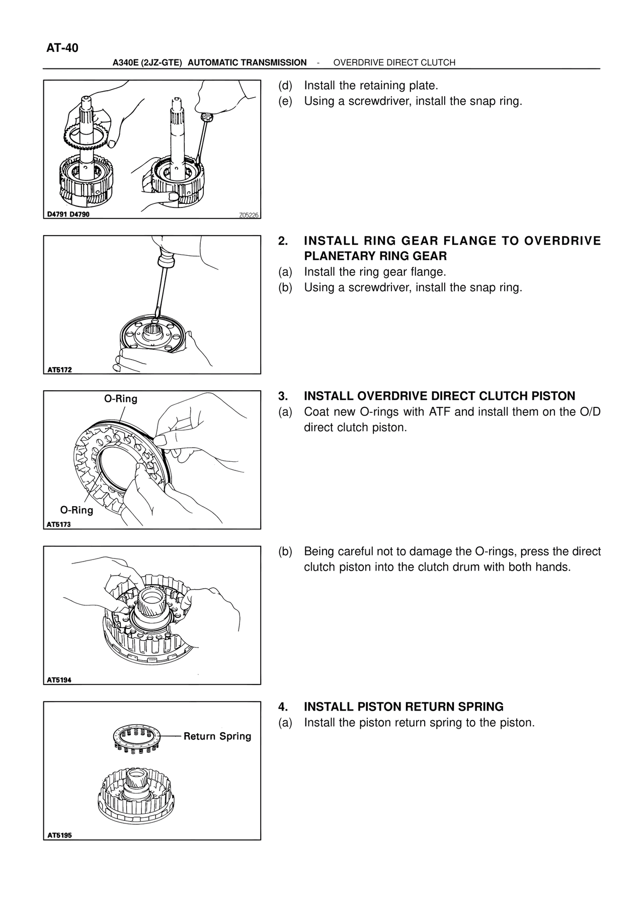 Overdrive Direct Clutch — MK4 Supra ATM Unit Repair, page 77