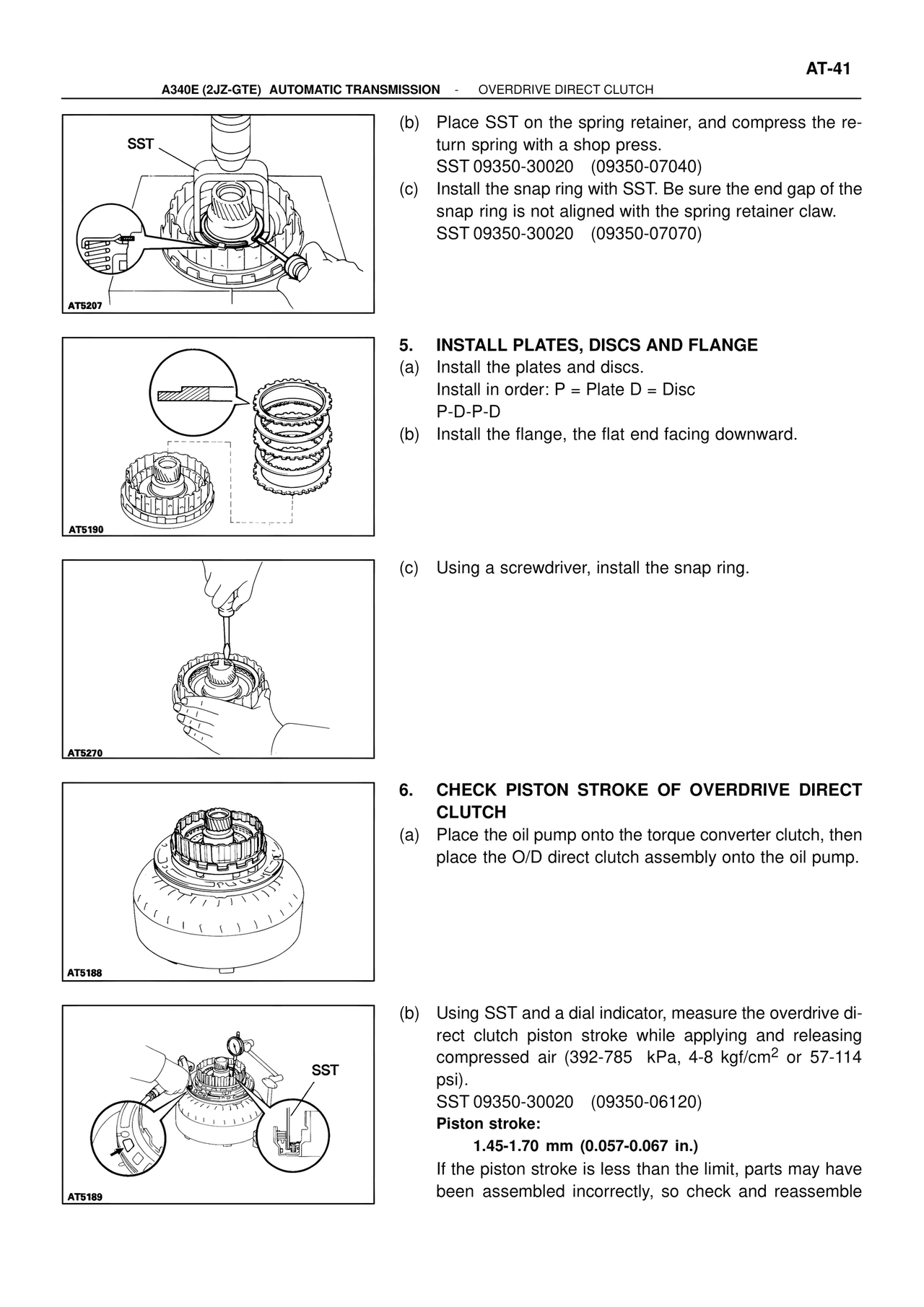 Overdrive Direct Clutch — MK4 Supra ATM Unit Repair, page 78