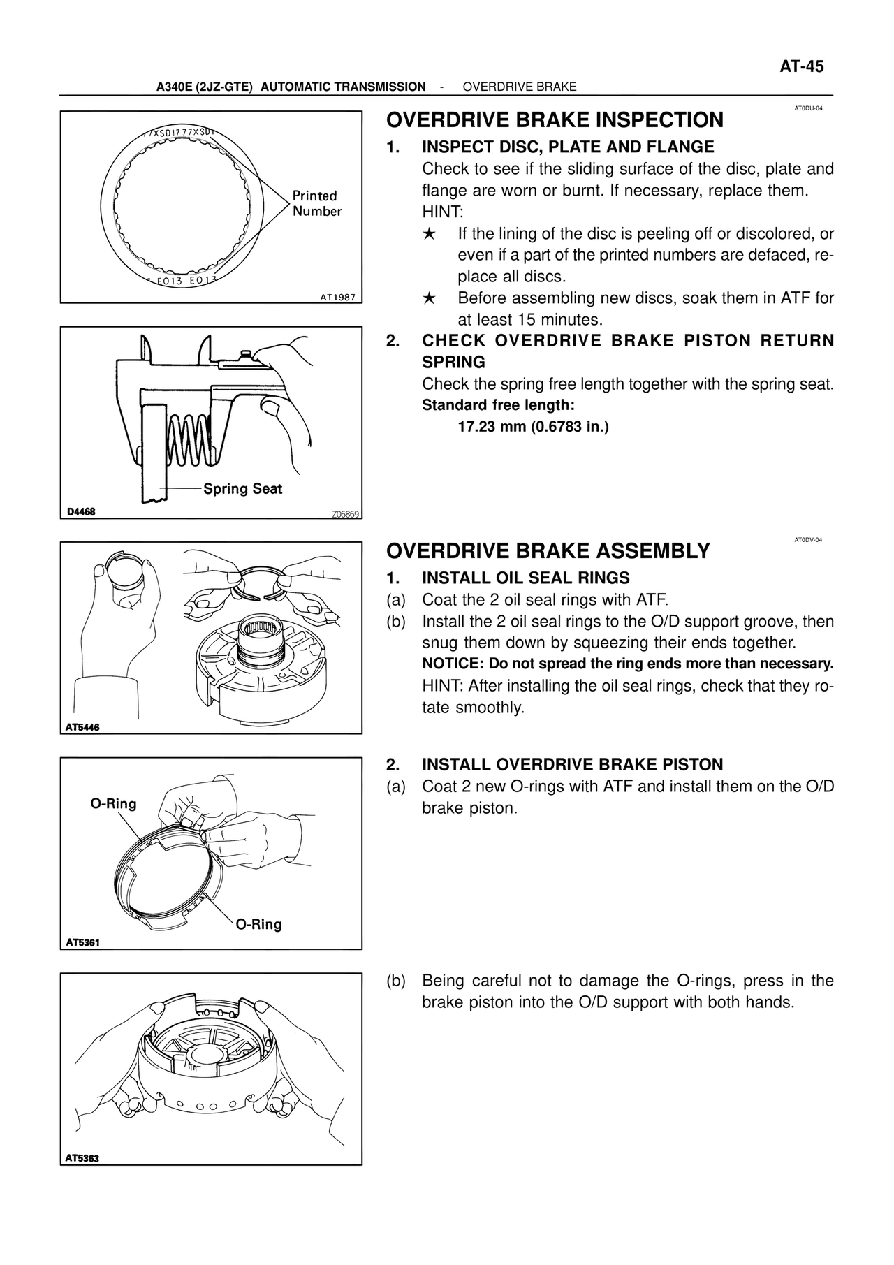 Overdrive Brake Inspection — MK4 Supra ATM Unit Repair, page 82