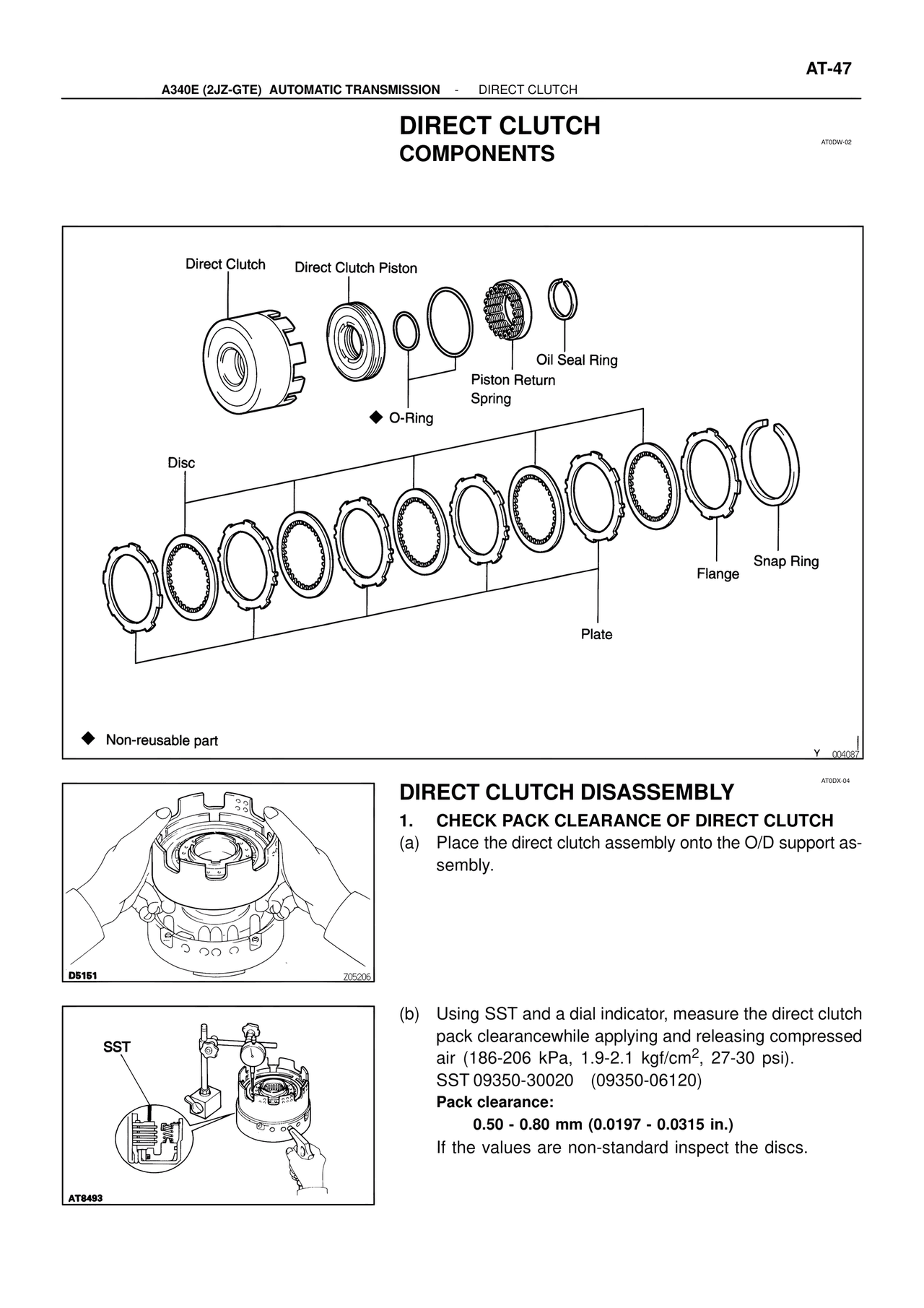 Direct Clutch Components — MK4 Supra ATM Unit Repair, page 84