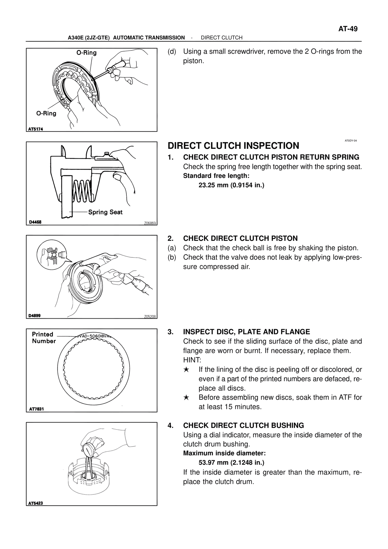 Direct Clutch Inspection — MK4 Supra ATM Unit Repair, page 86