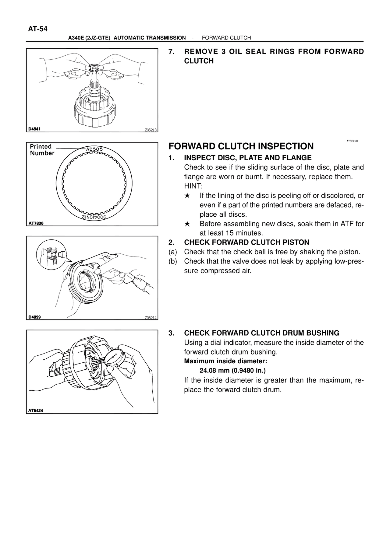 Forward Clutch Inspection — MK4 Supra ATM Unit Repair, page 91