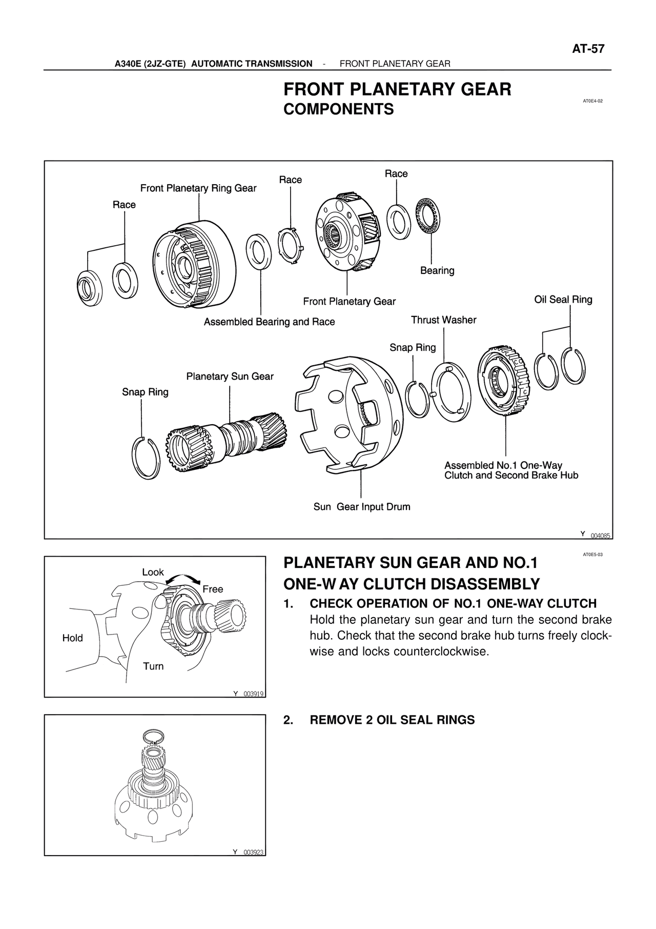 Front Planetary Gear Components — MK4 Supra ATM Unit Repair, page 94