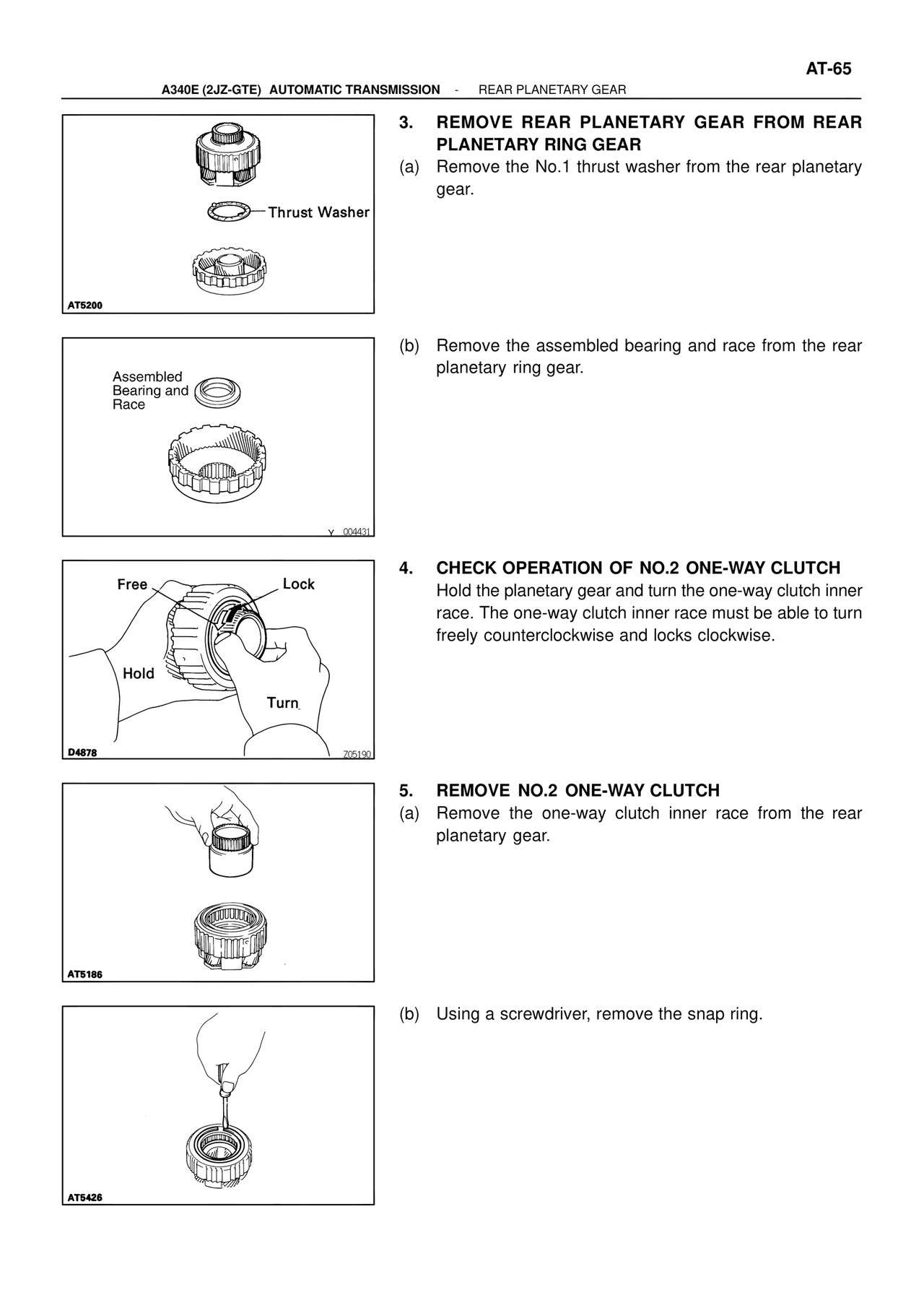 Rear Planetary Gear — MK4 Supra ATM Unit Repair, page 102