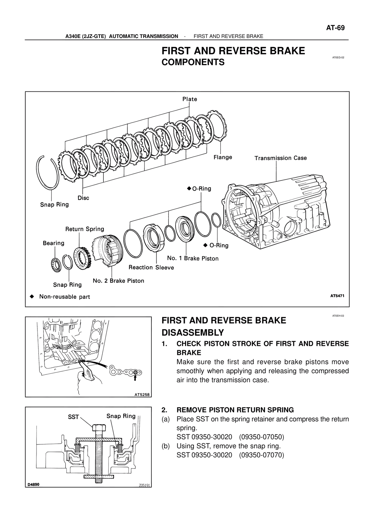 First and Reverse Brake Components — MK4 Supra ATM Unit Repair, page 106