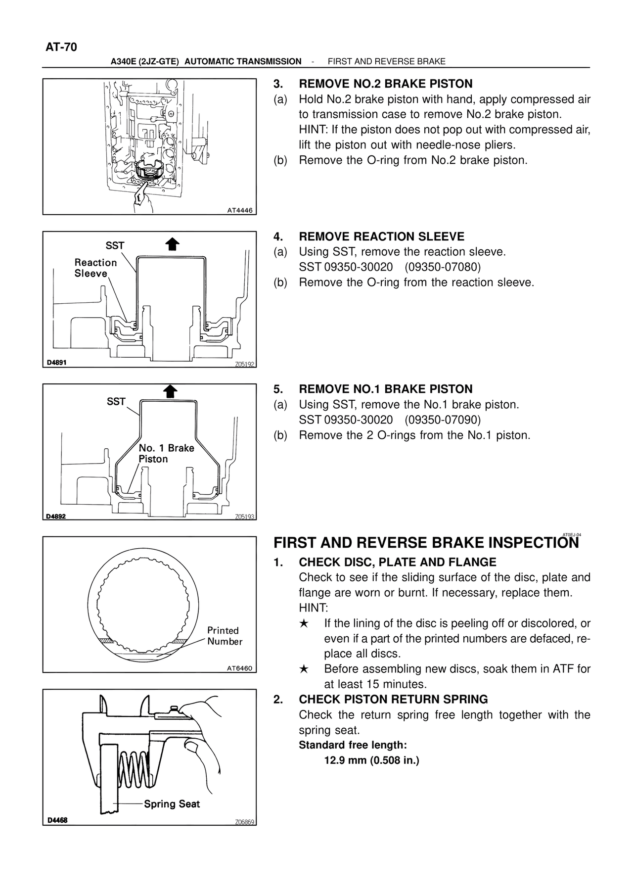 First and Reverse Brake Inspection — MK4 Supra ATM Unit Repair, page 107