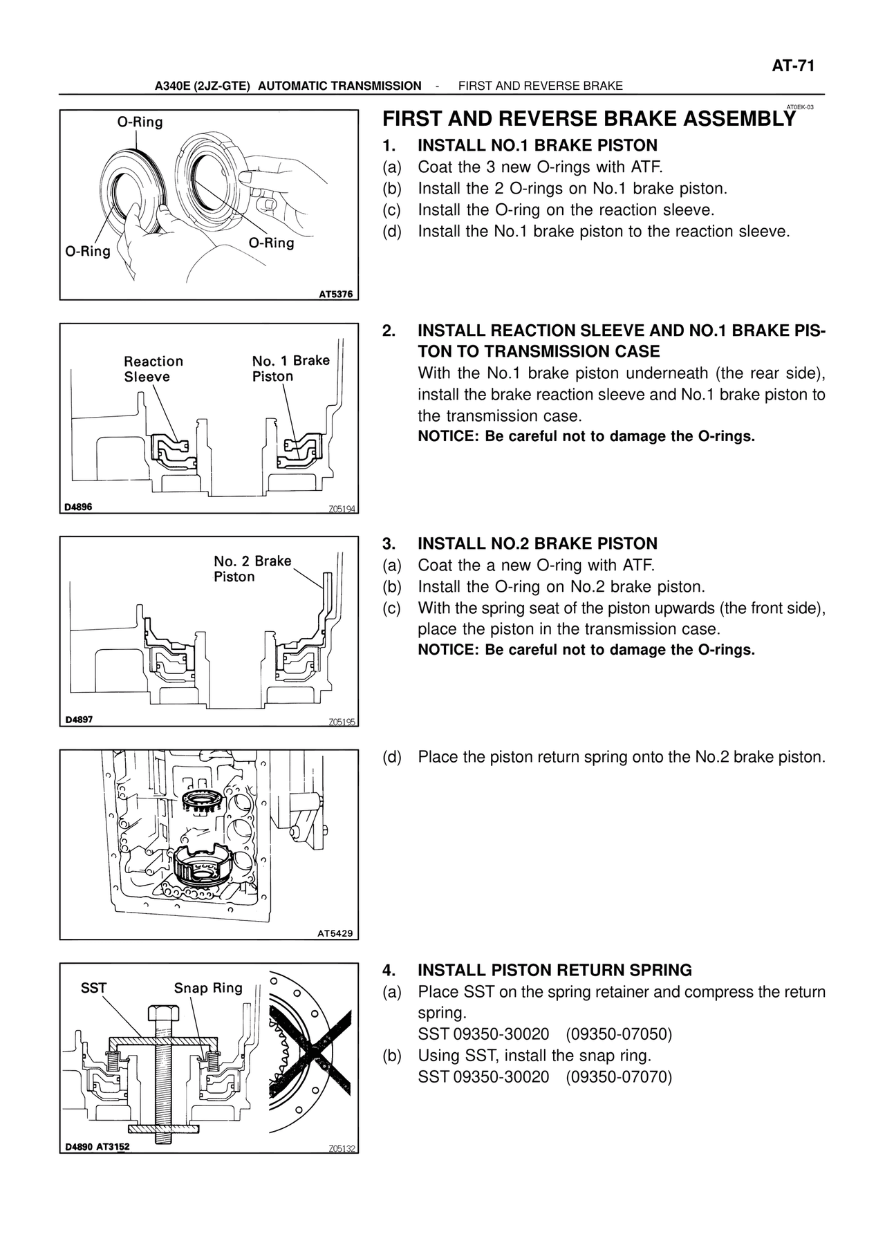 First and Reverse Brake Assembly — MK4 Supra ATM Unit Repair, page 108