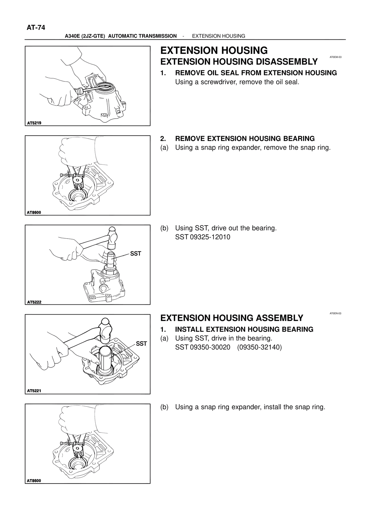 Extension Housing — MK4 Supra ATM Unit Repair, page 111