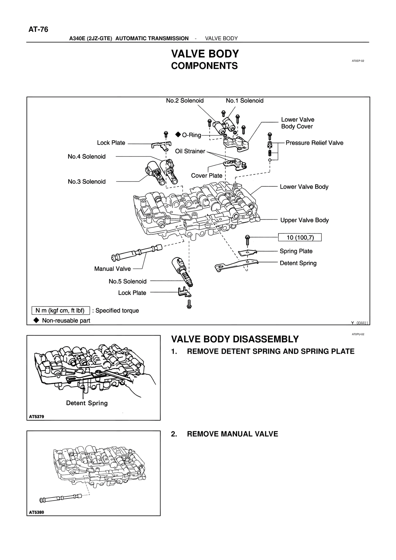 Valve Body Components — MK4 Supra ATM Unit Repair, page 113