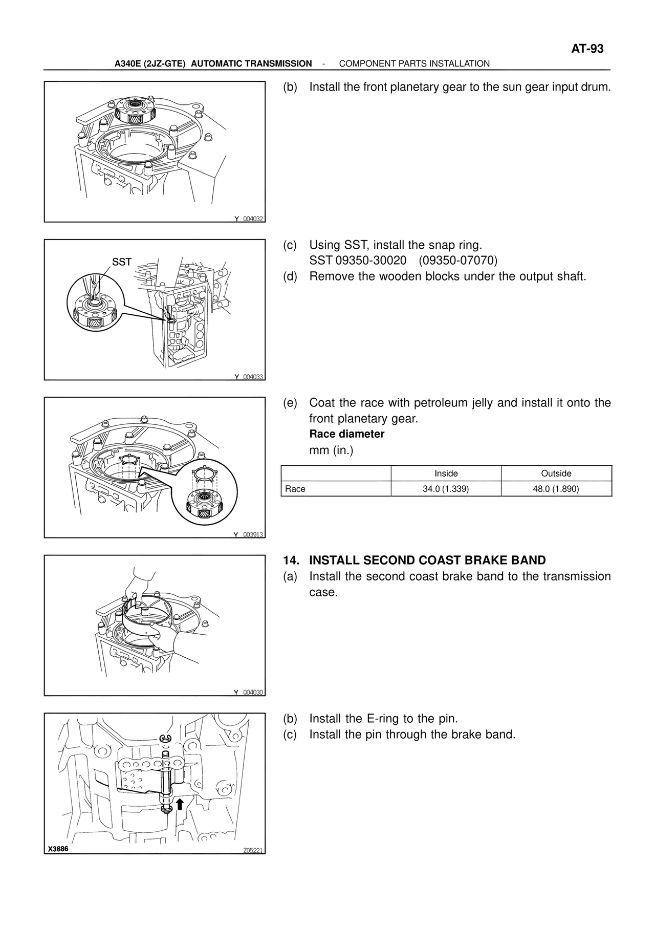 Install Second Coast Brake Band — MK4 Supra ATM Unit Repair, page 130