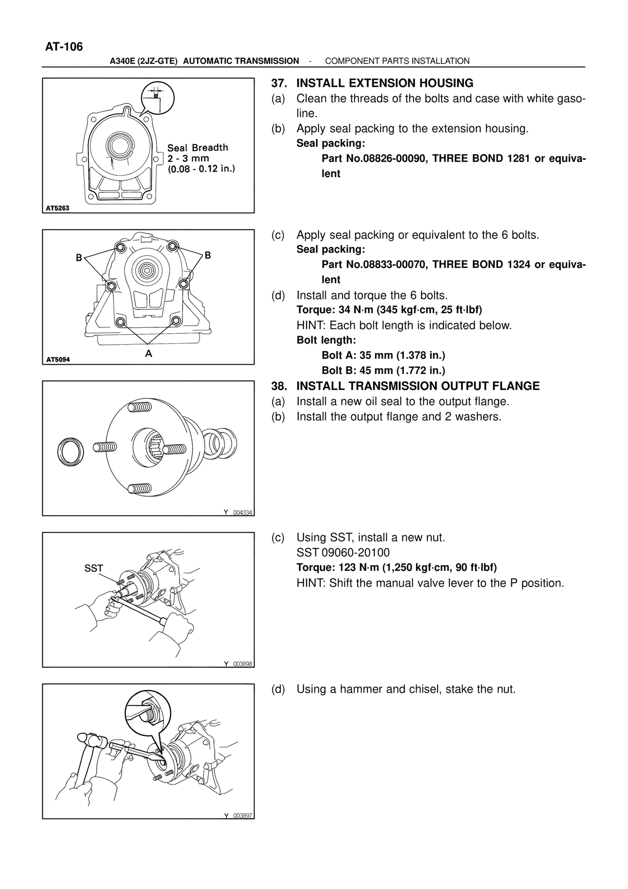 Install Extension Housing — MK4 Supra ATM Unit Repair, page 143