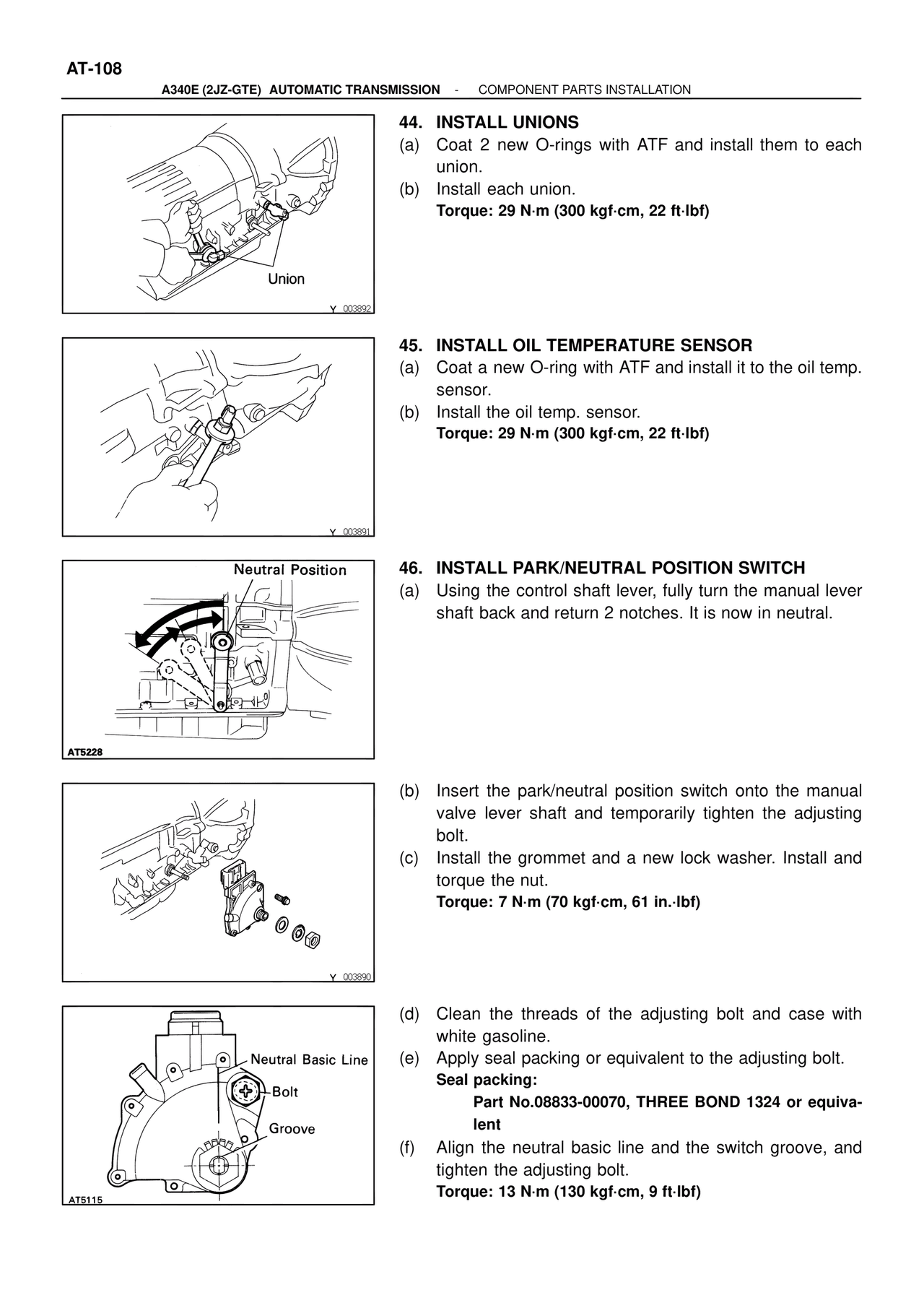 Component Parts Installation — MK4 Supra ATM Unit Repair, page 145
