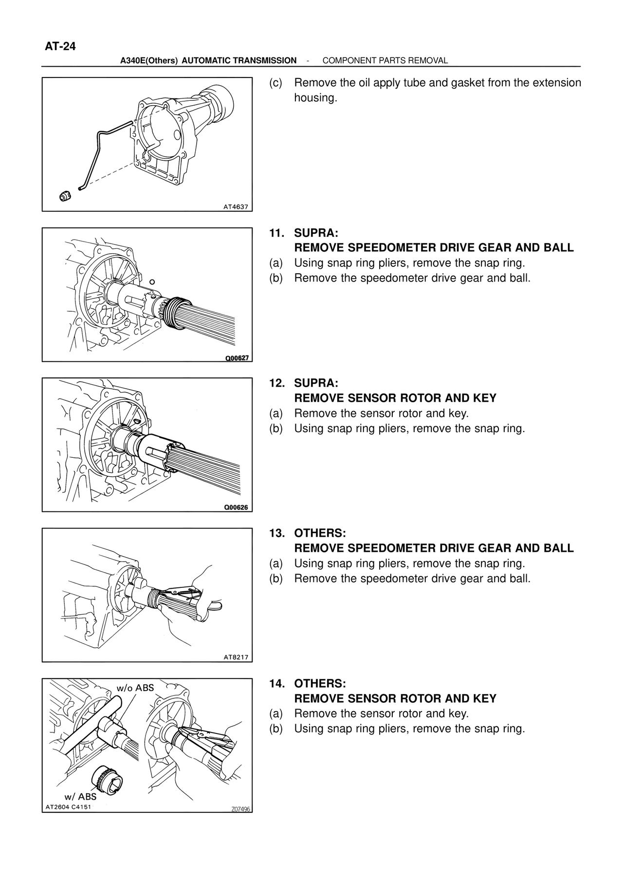 Component Parts Removal — MK4 Supra ATM Unit Repair, page 170