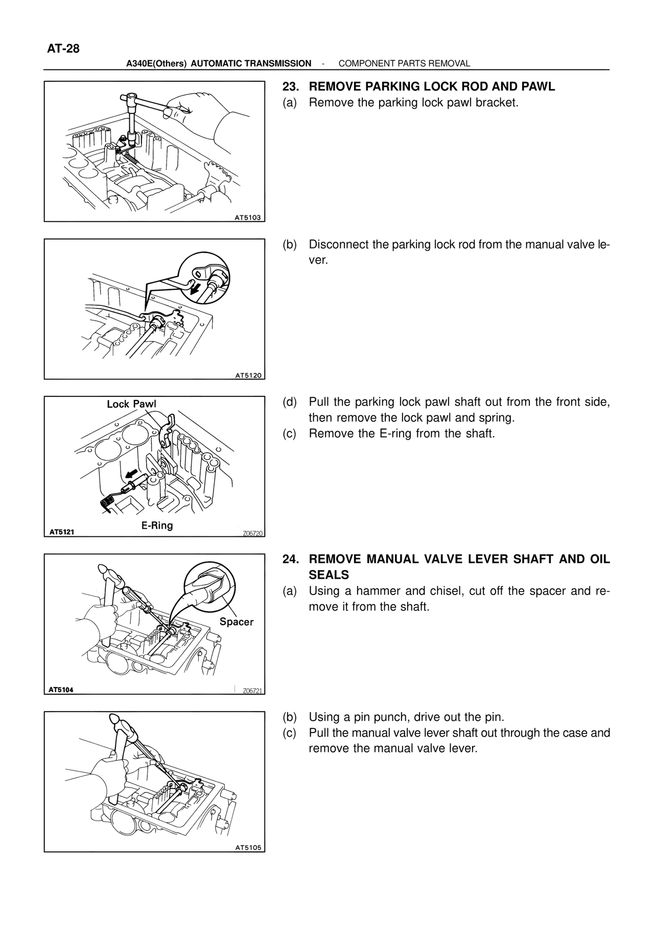 Remove Parking Lock Rod and Pawl — MK4 Supra ATM Unit Repair, page 174
