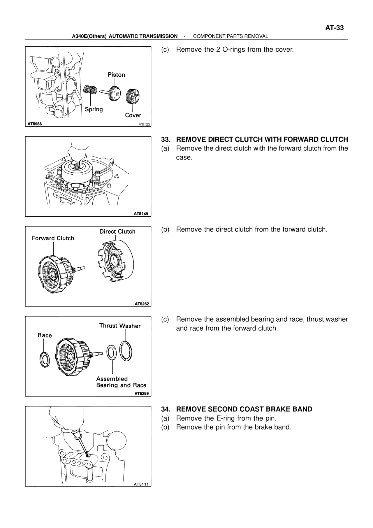 Remove Direct Clutch with Forward Clutch — MK4 Supra ATM Unit Repair, page 179