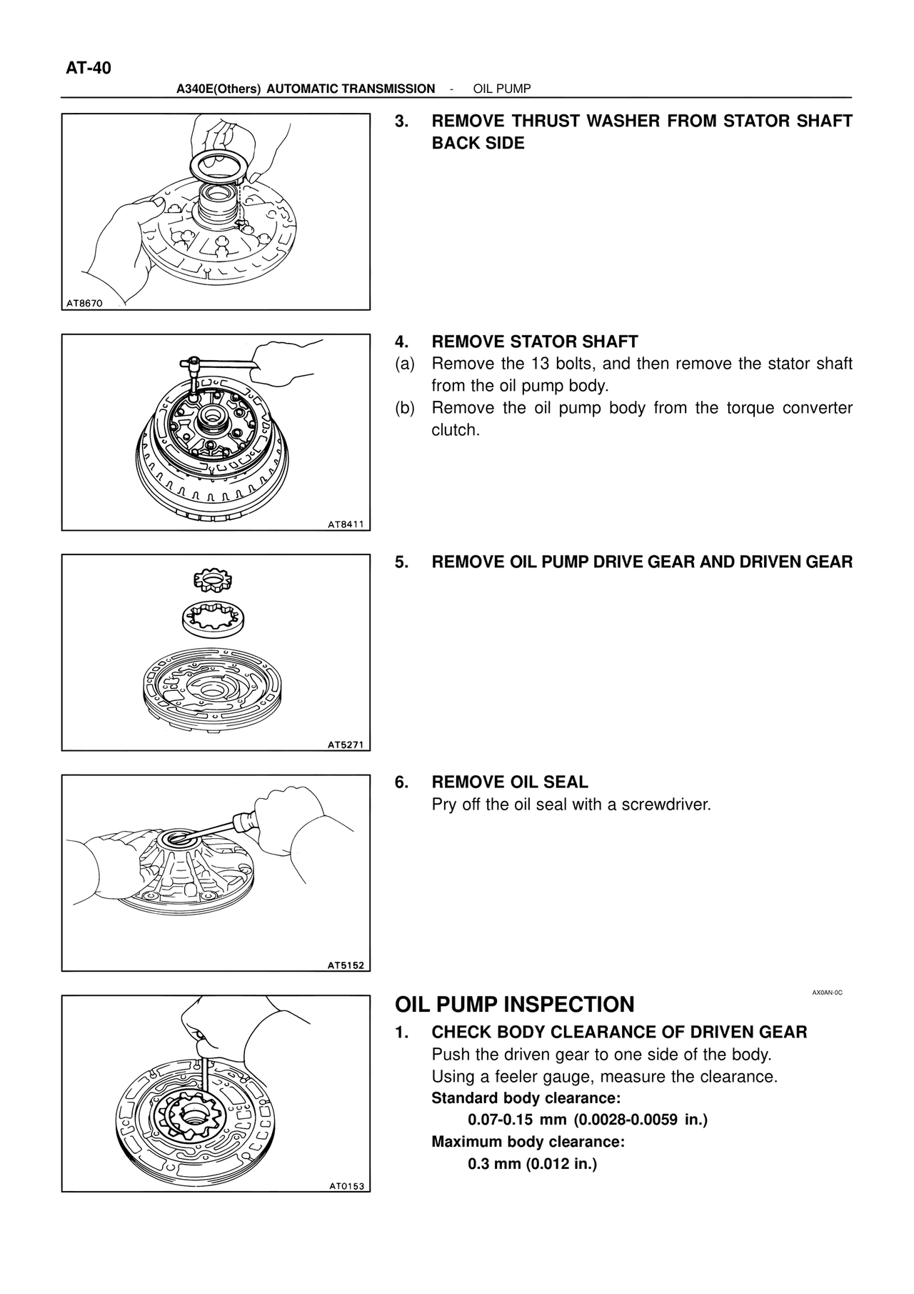 Oil Pump Inspection — MK4 Supra ATM Unit Repair, page 186