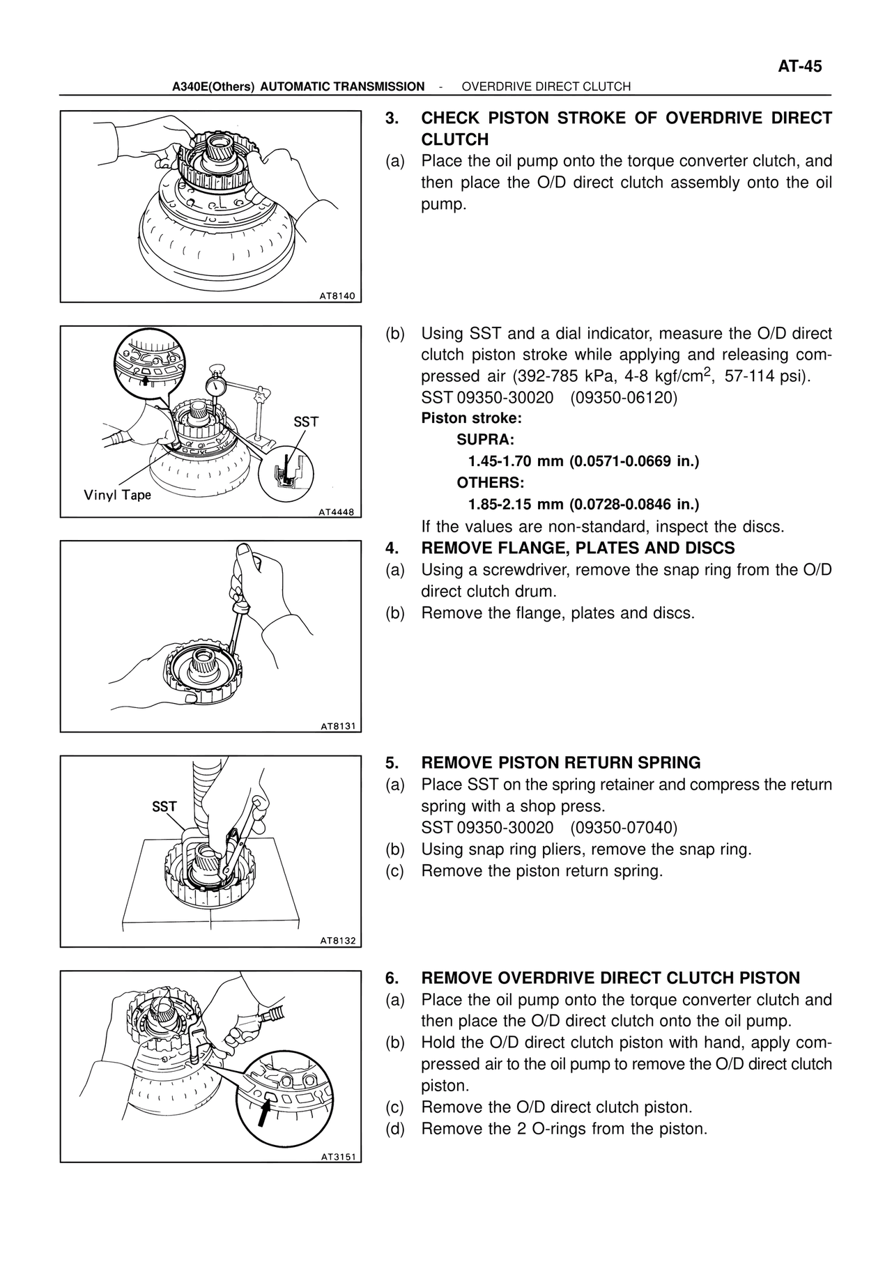 Overdrive Direct Clutch — MK4 Supra ATM Unit Repair, page 191