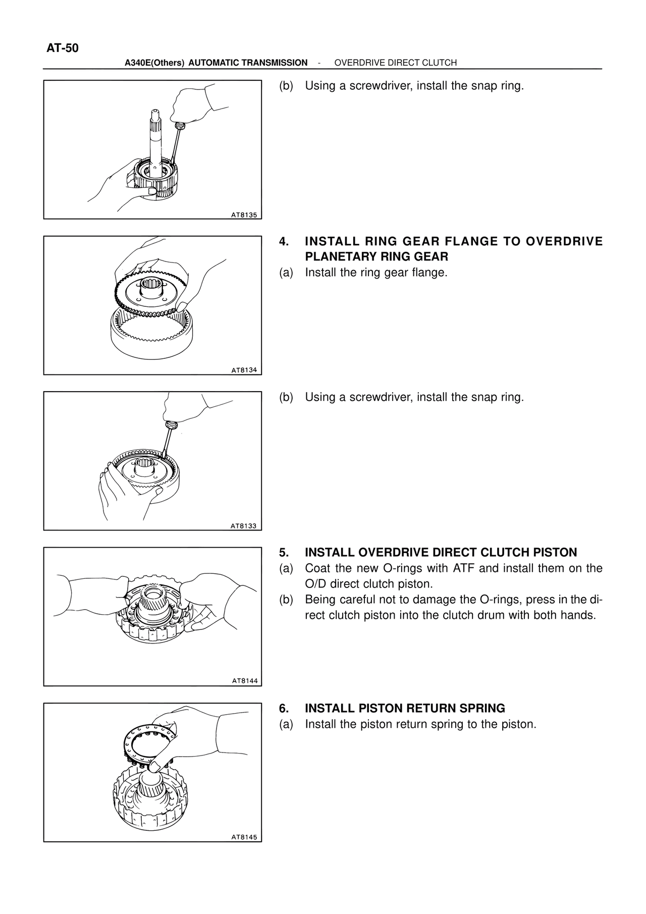 Overdrive Direct Clutch — MK4 Supra ATM Unit Repair, page 196