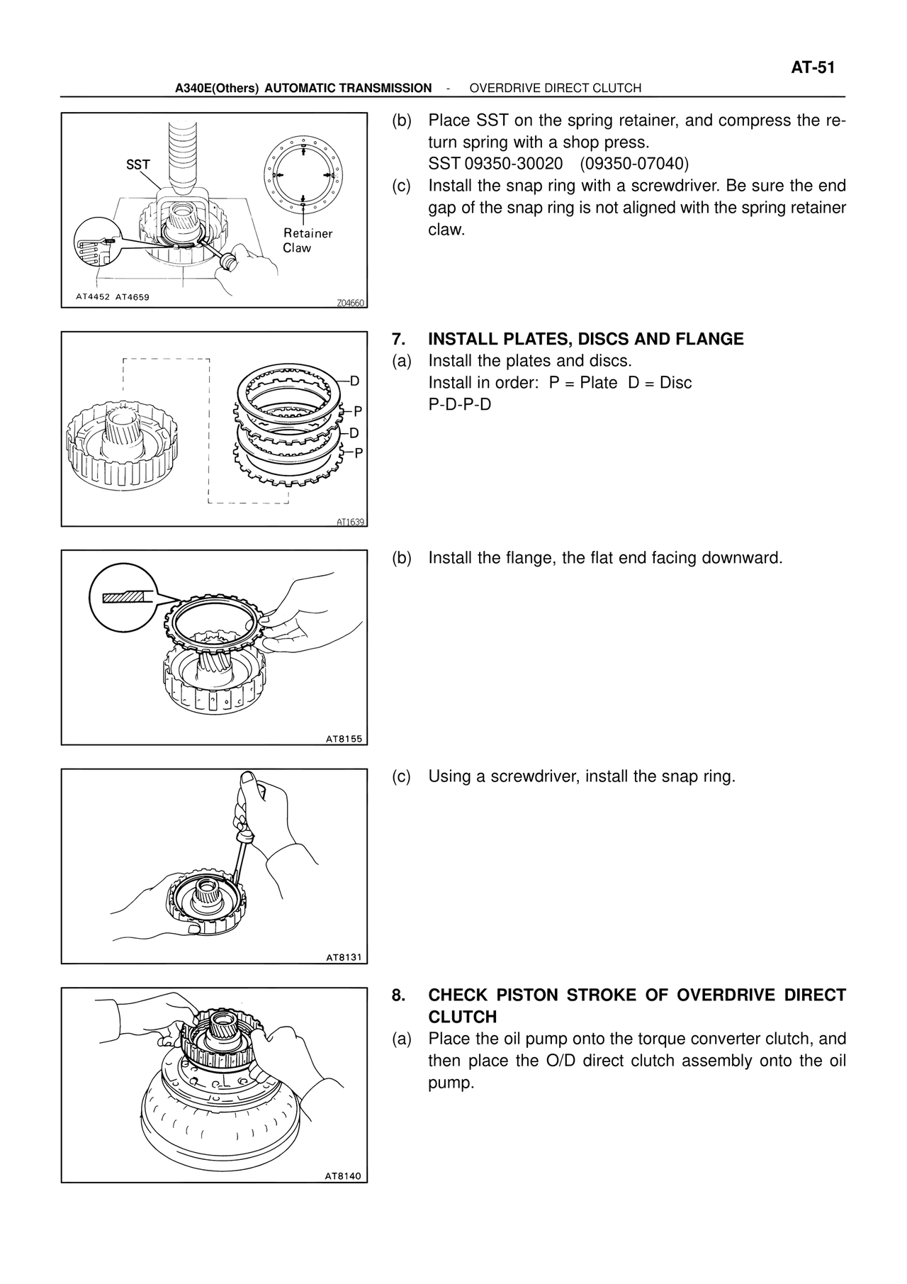 Overdrive Direct Clutch — MK4 Supra ATM Unit Repair, page 197