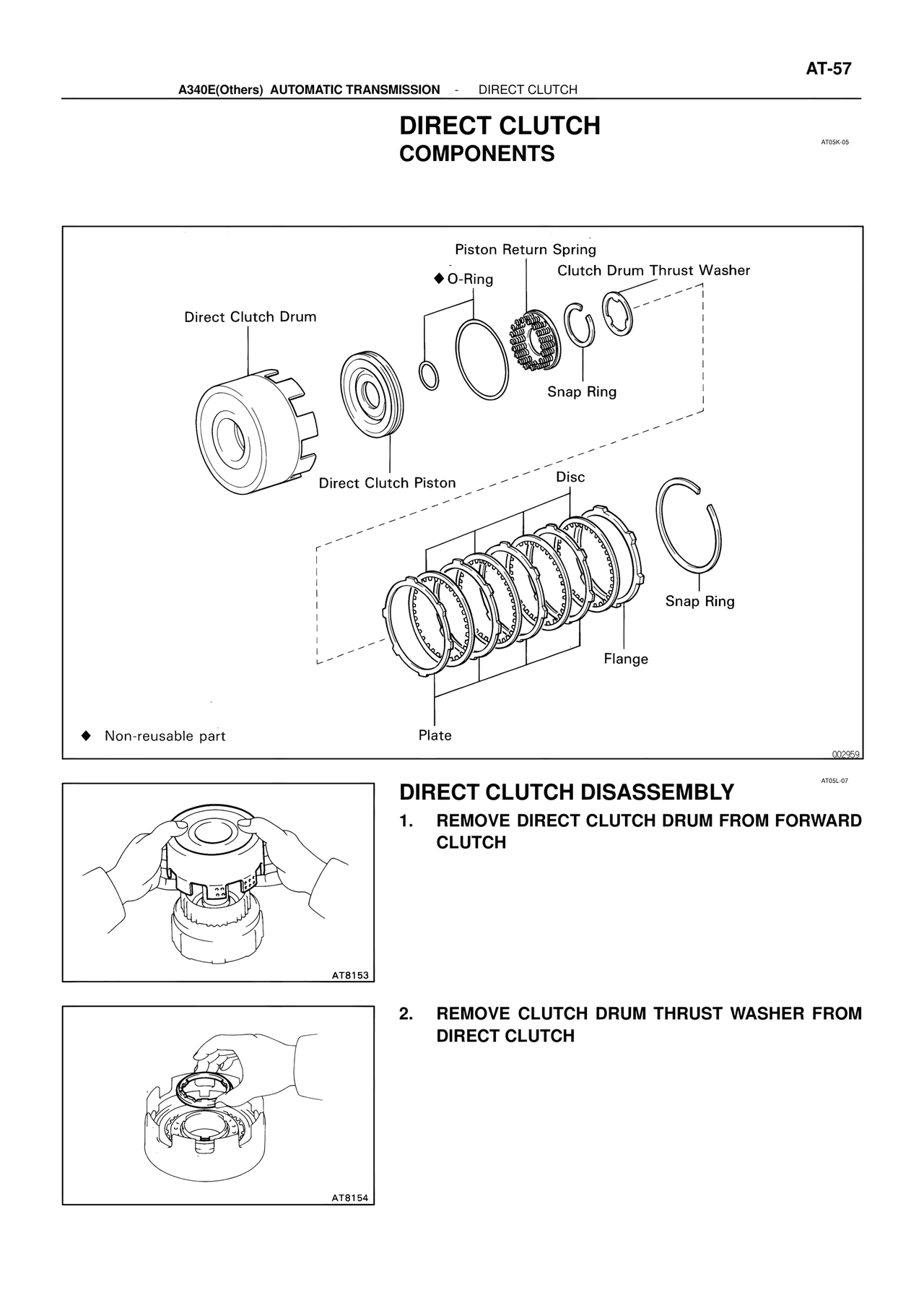 Direct Clutch Components — MK4 Supra ATM Unit Repair, page 203