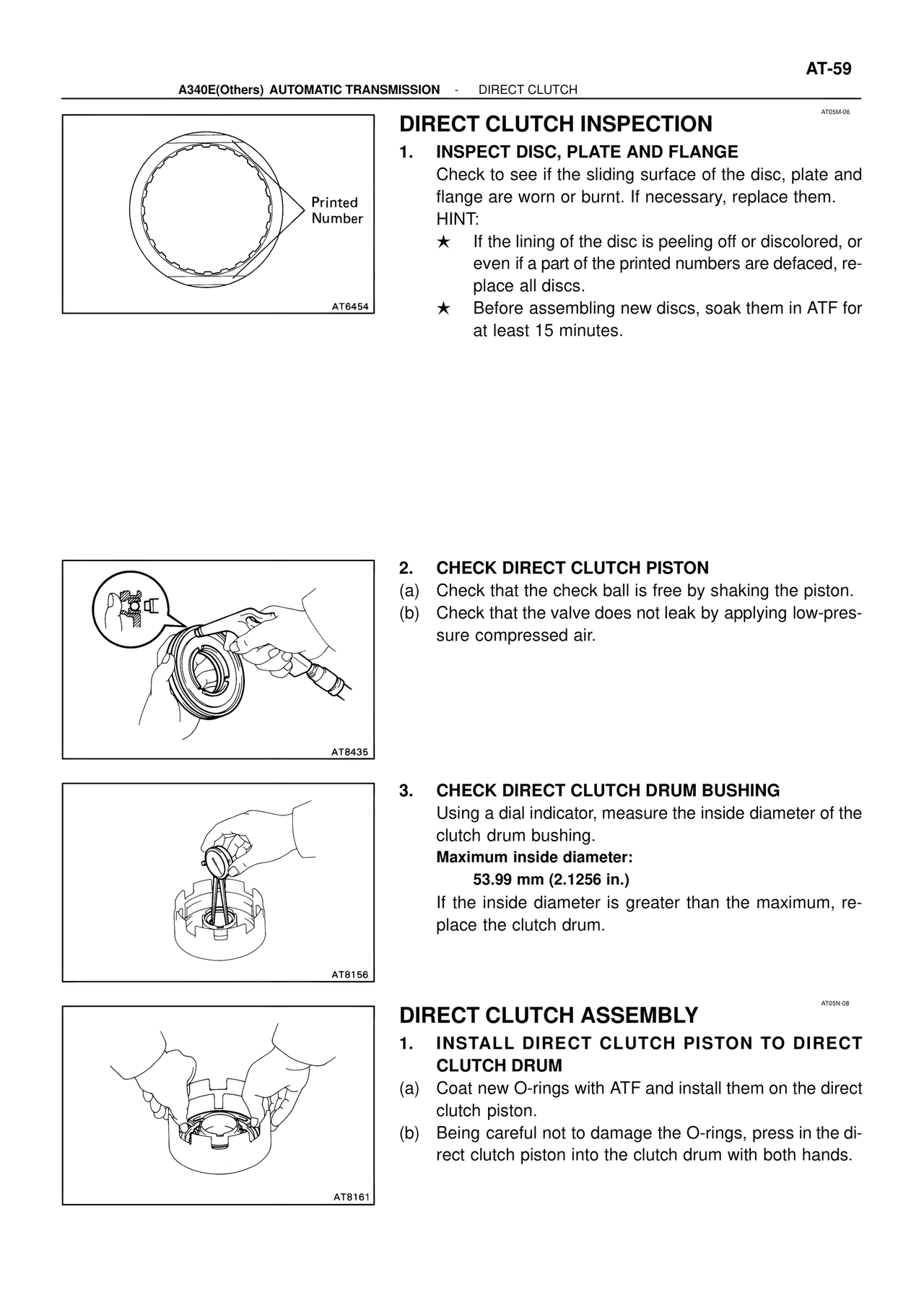 Direct Clutch Inspection — MK4 Supra ATM Unit Repair, page 205