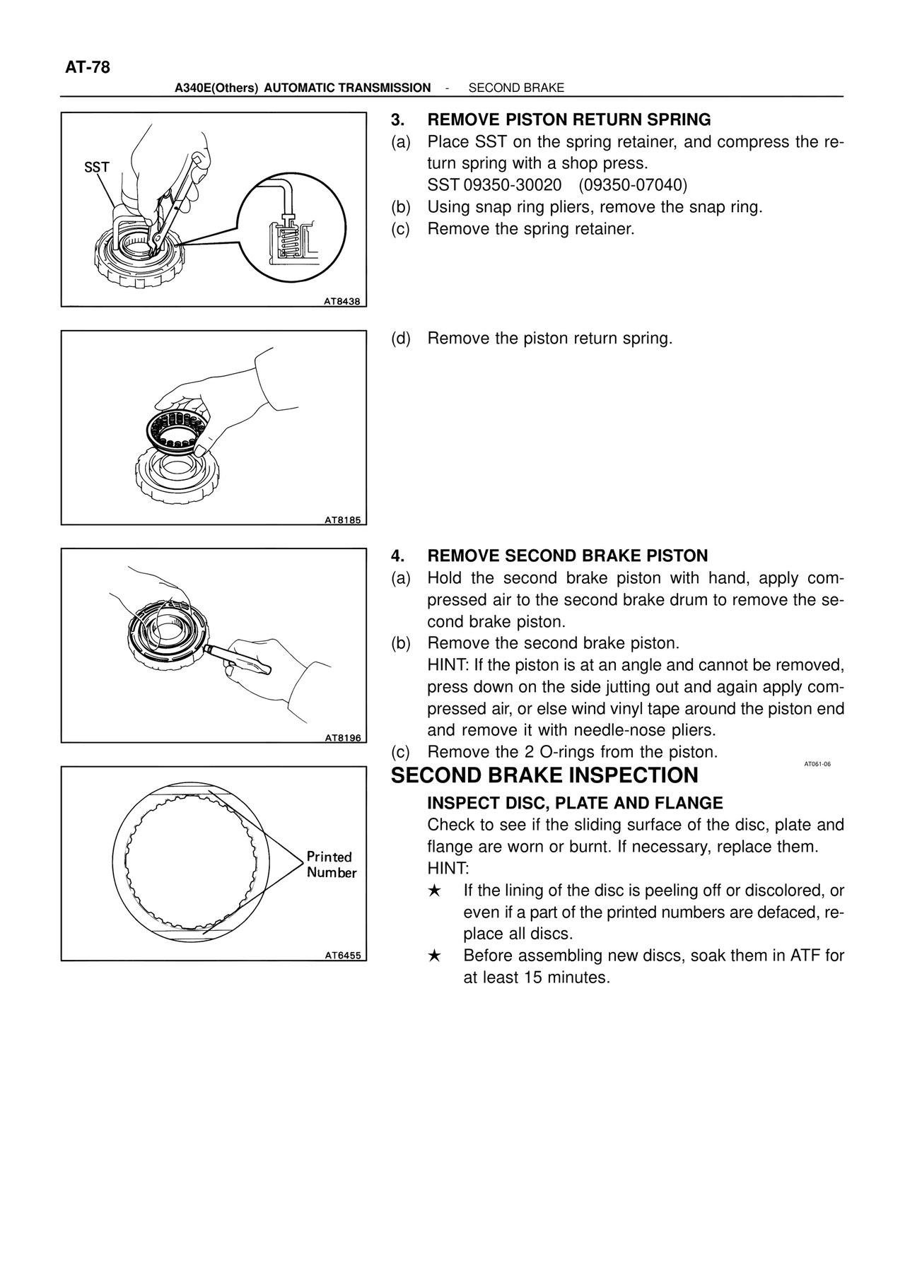 Second Brake Inspection — MK4 Supra ATM Unit Repair, page 224