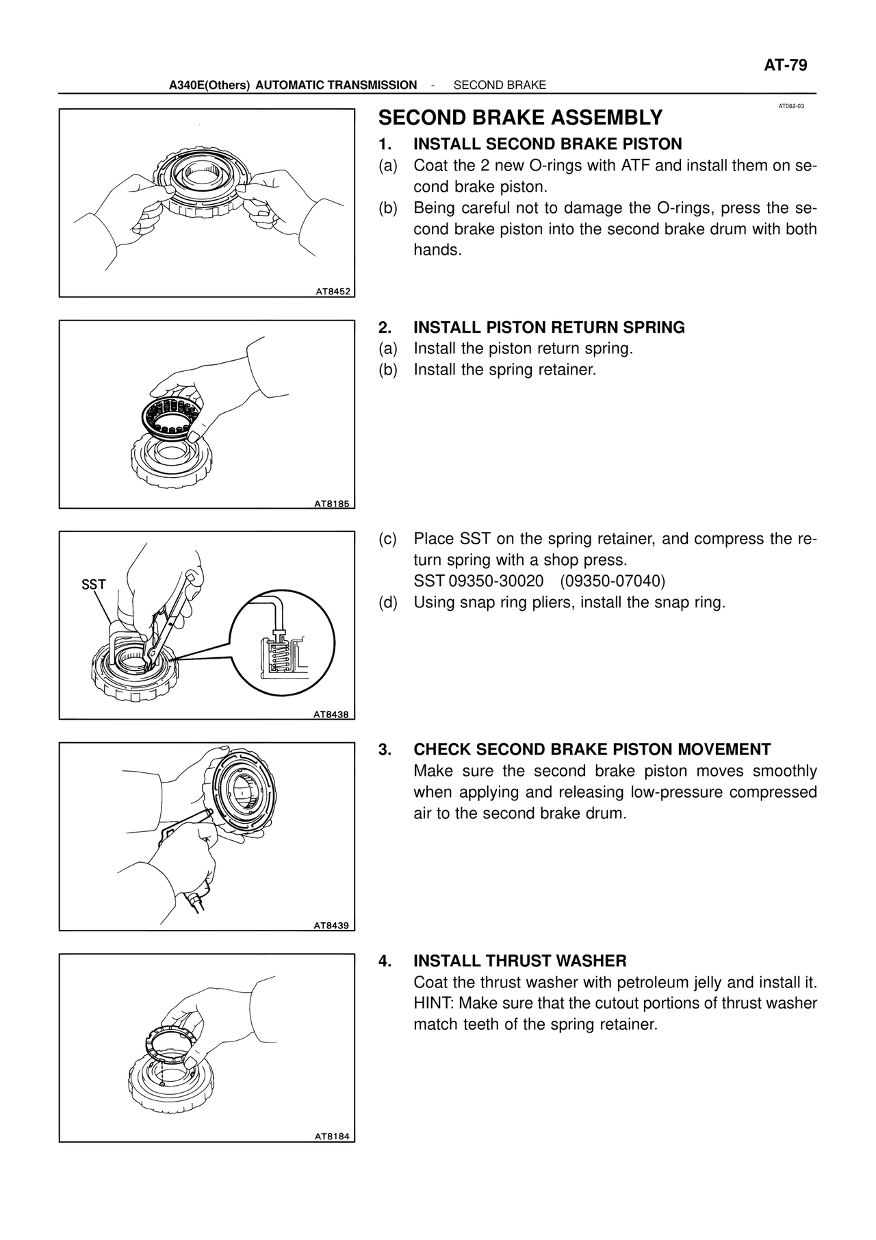 Second Brake Assembly — MK4 Supra ATM Unit Repair, page 225